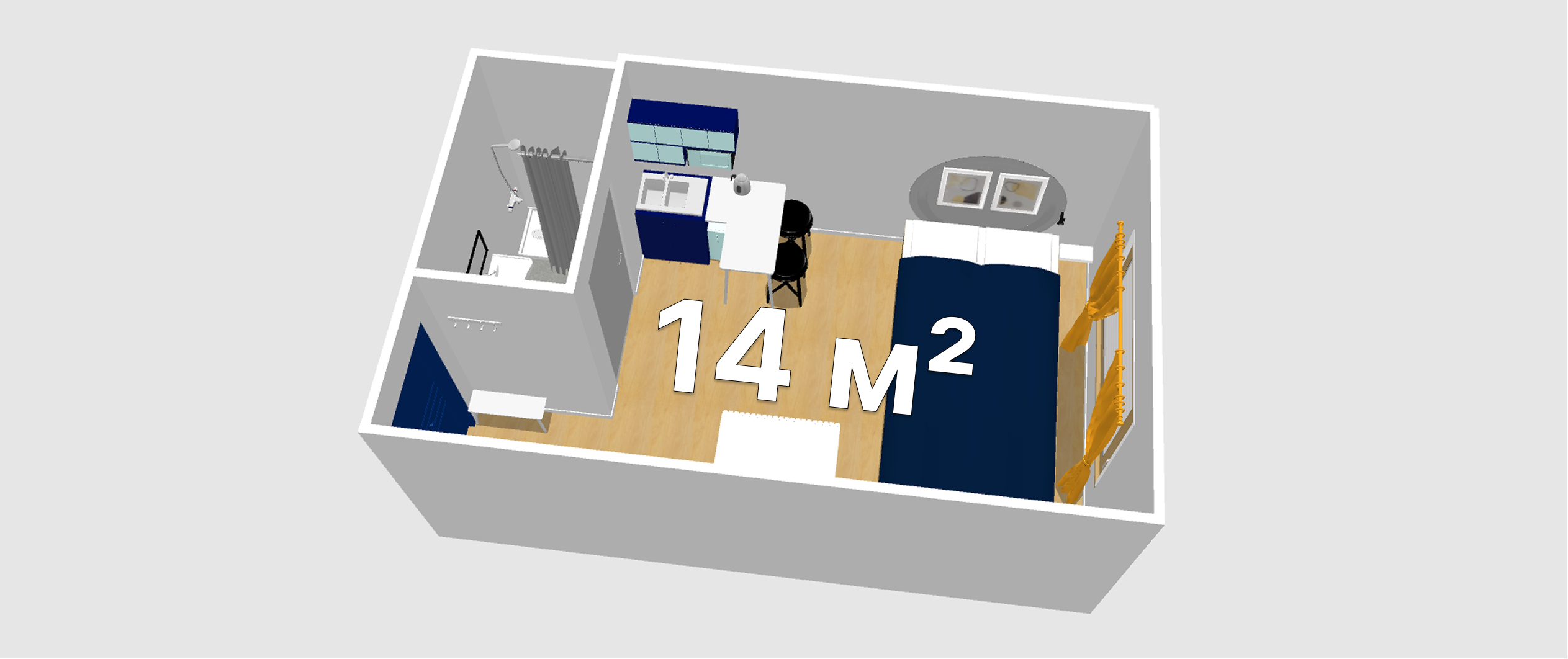 Двухместный гостиничный номер с кухней #3