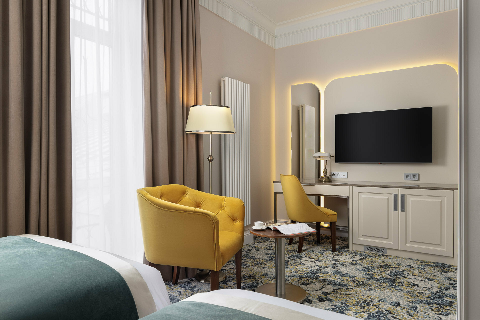 Двухместный номер Делюкс с 1 кроватью или 2 отдельными кроватями и французским балконом