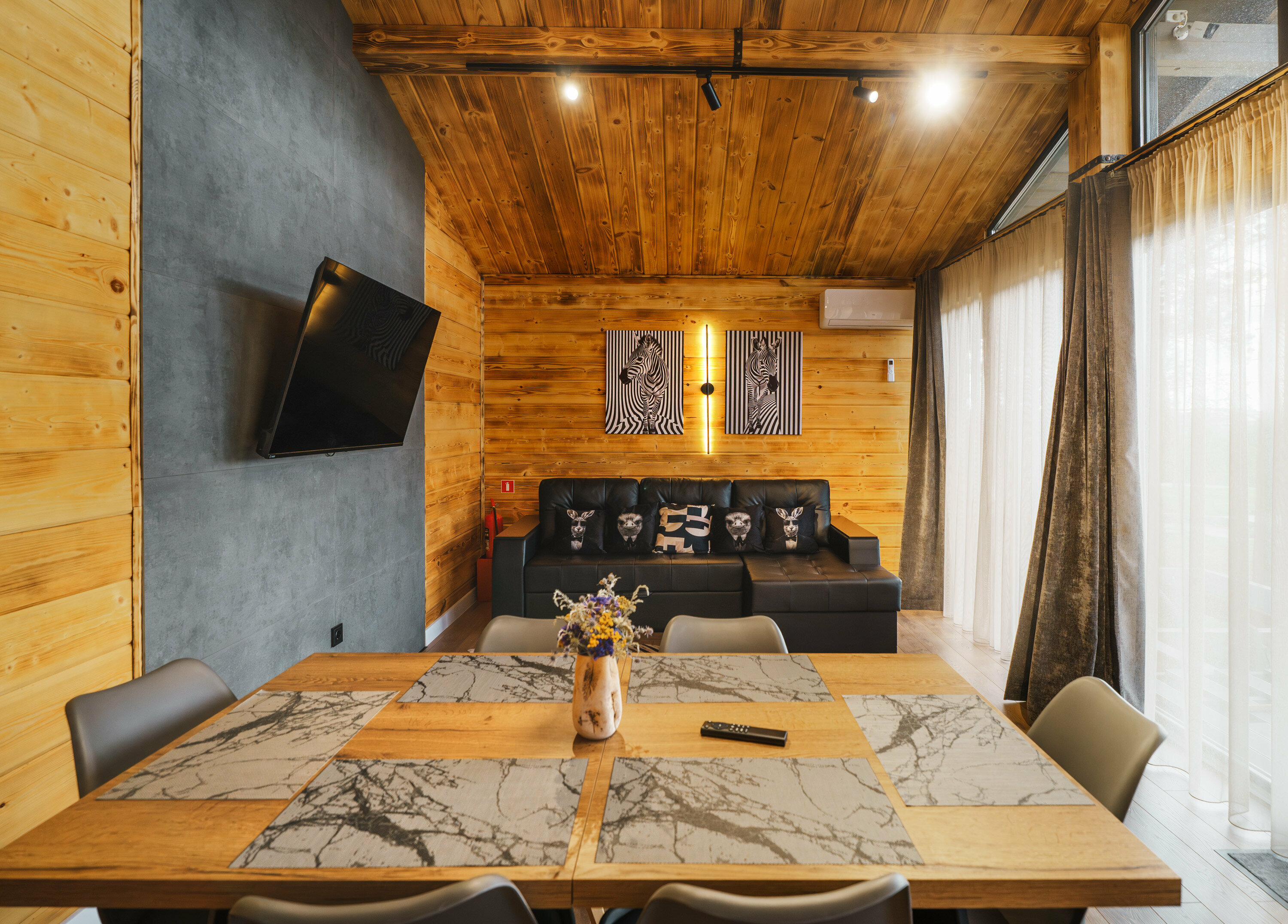 Коттедж (2+1) с сауной и мангалом