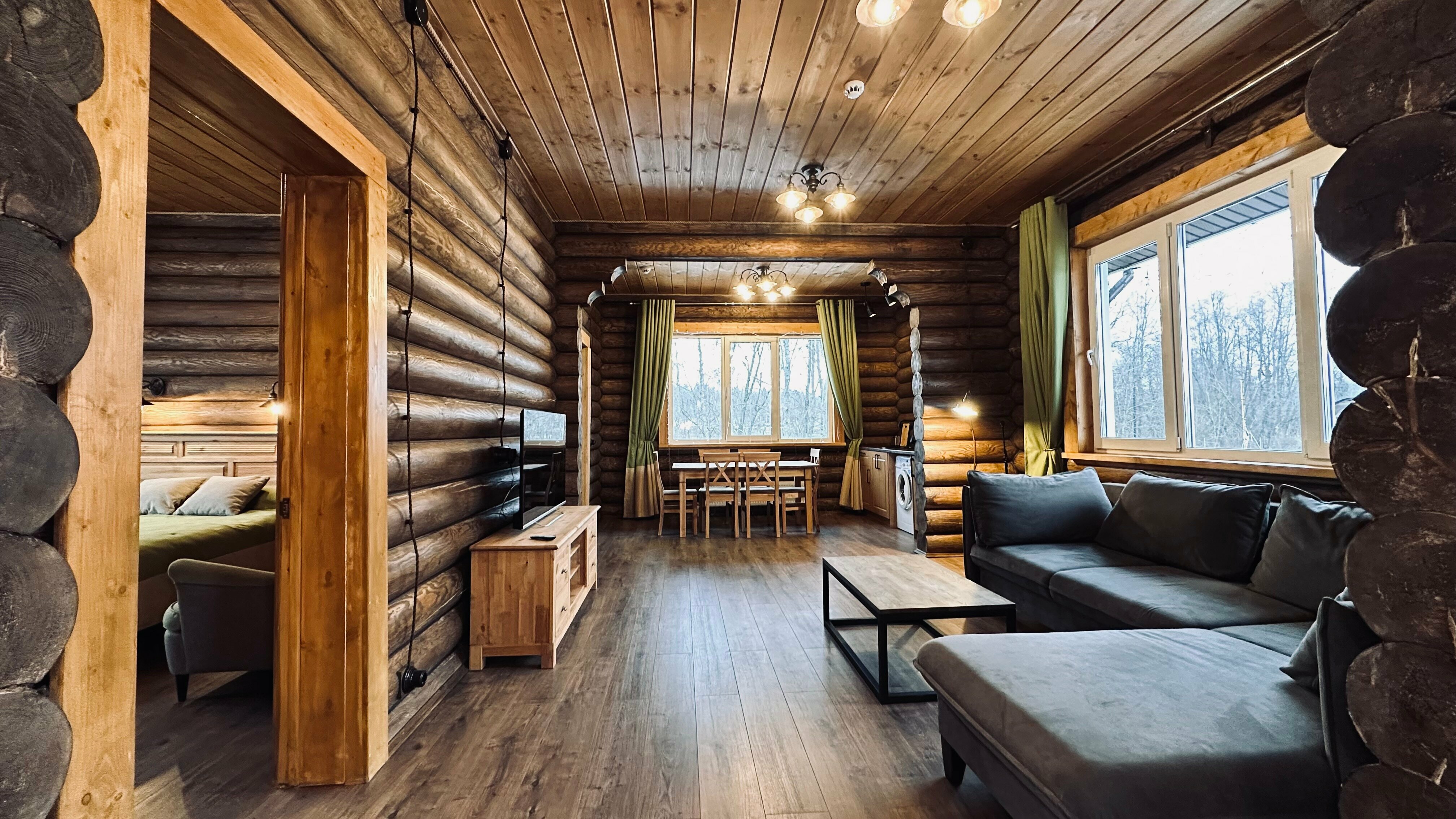 Дом из сруба №6 с террасой для 4-6 гостей