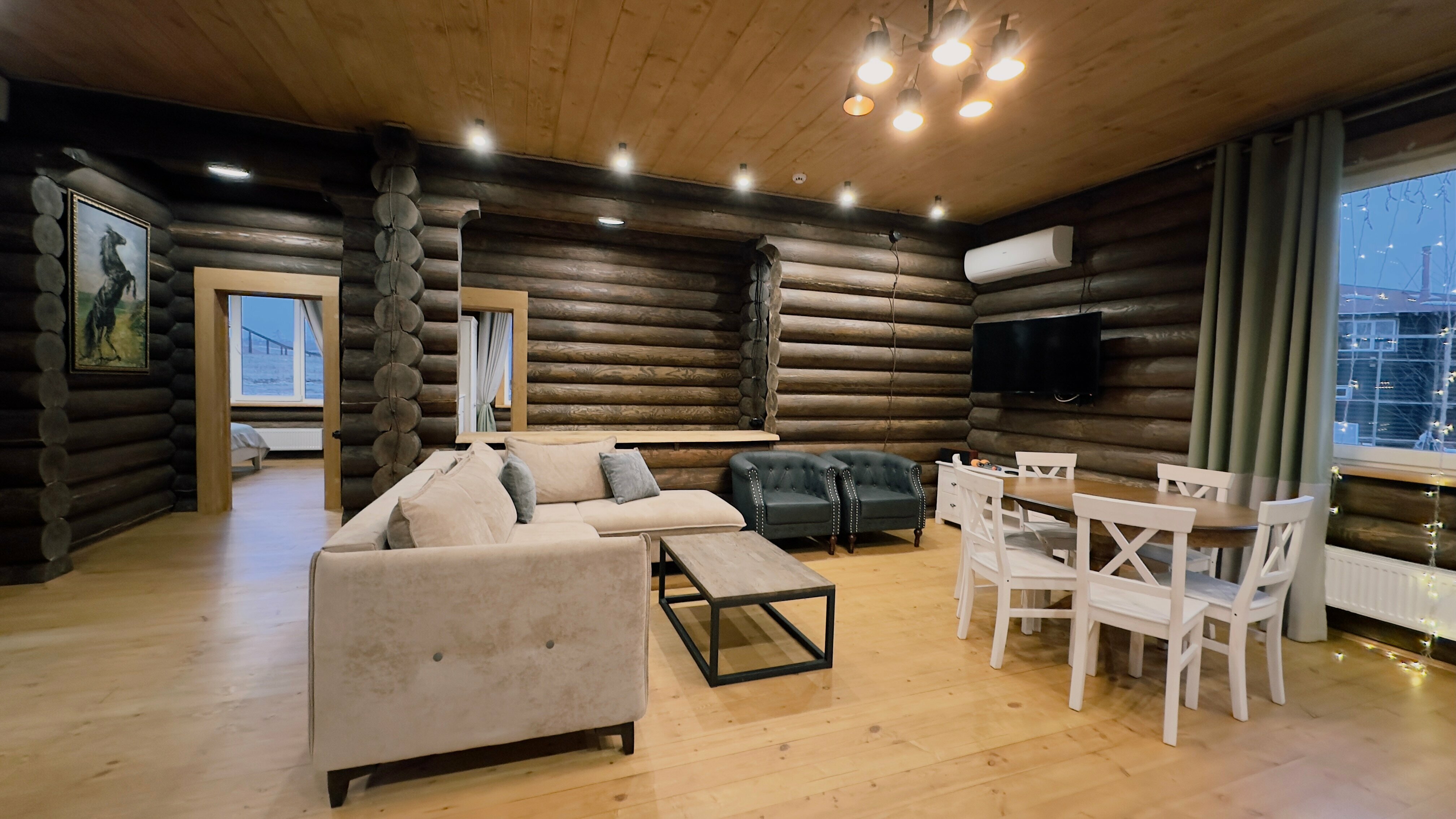 Дом из сруба №7 с террасой для 6-8 гостей