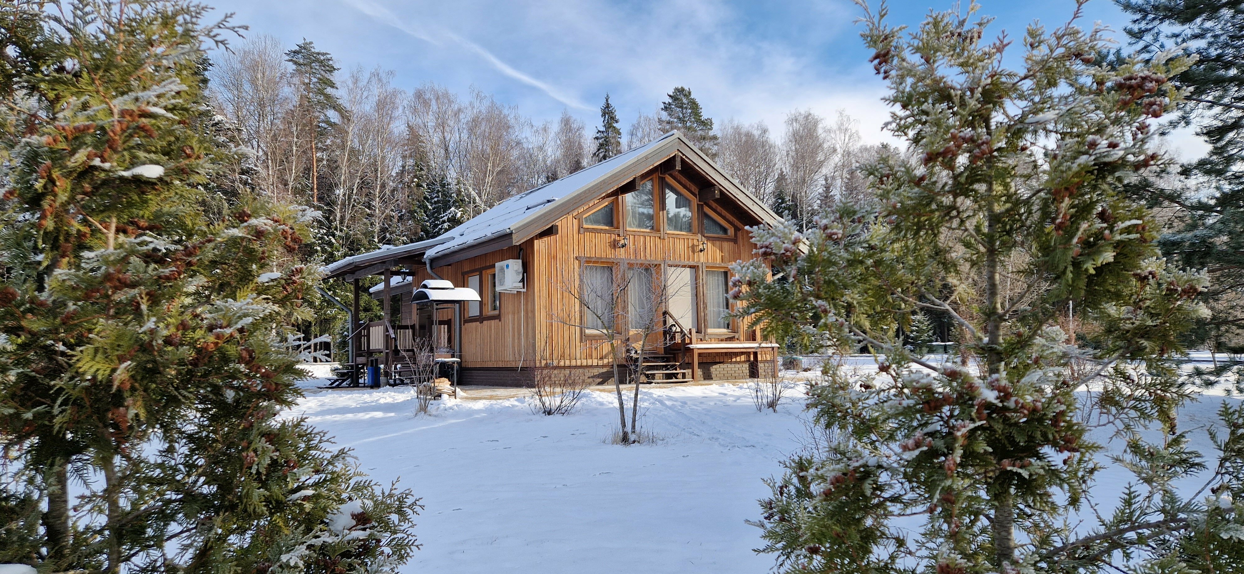 Дом рядом лесом