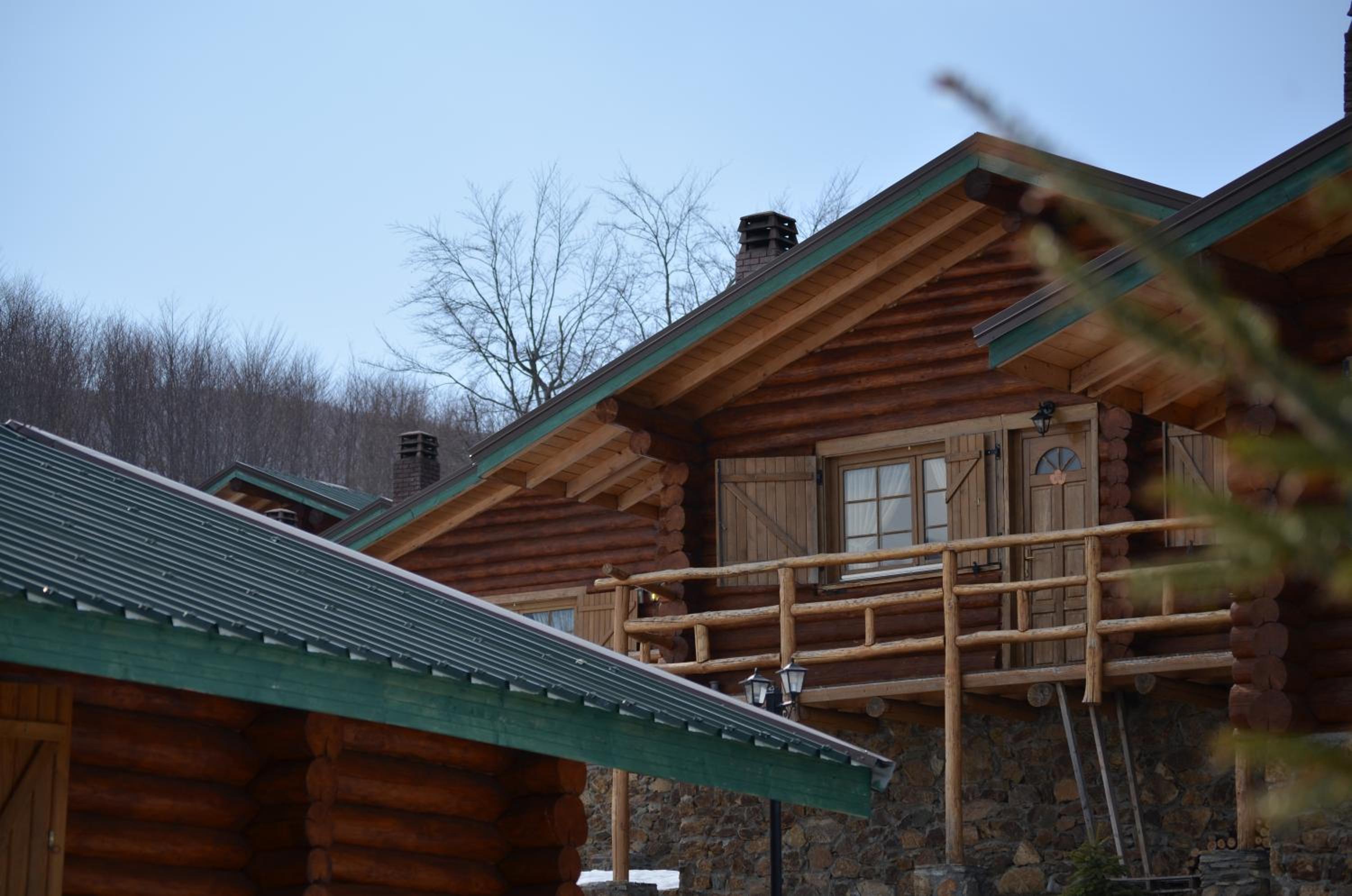 Chalet with fireplace