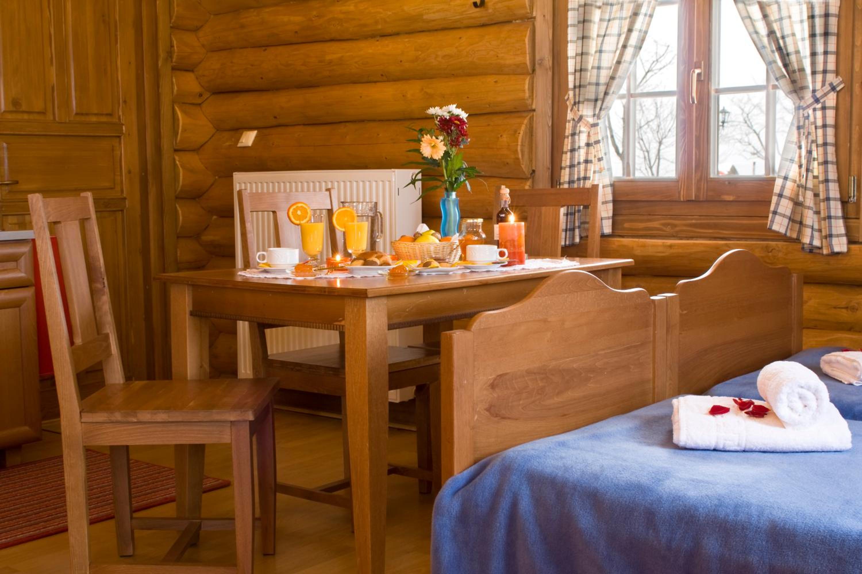 Chalet with fireplace