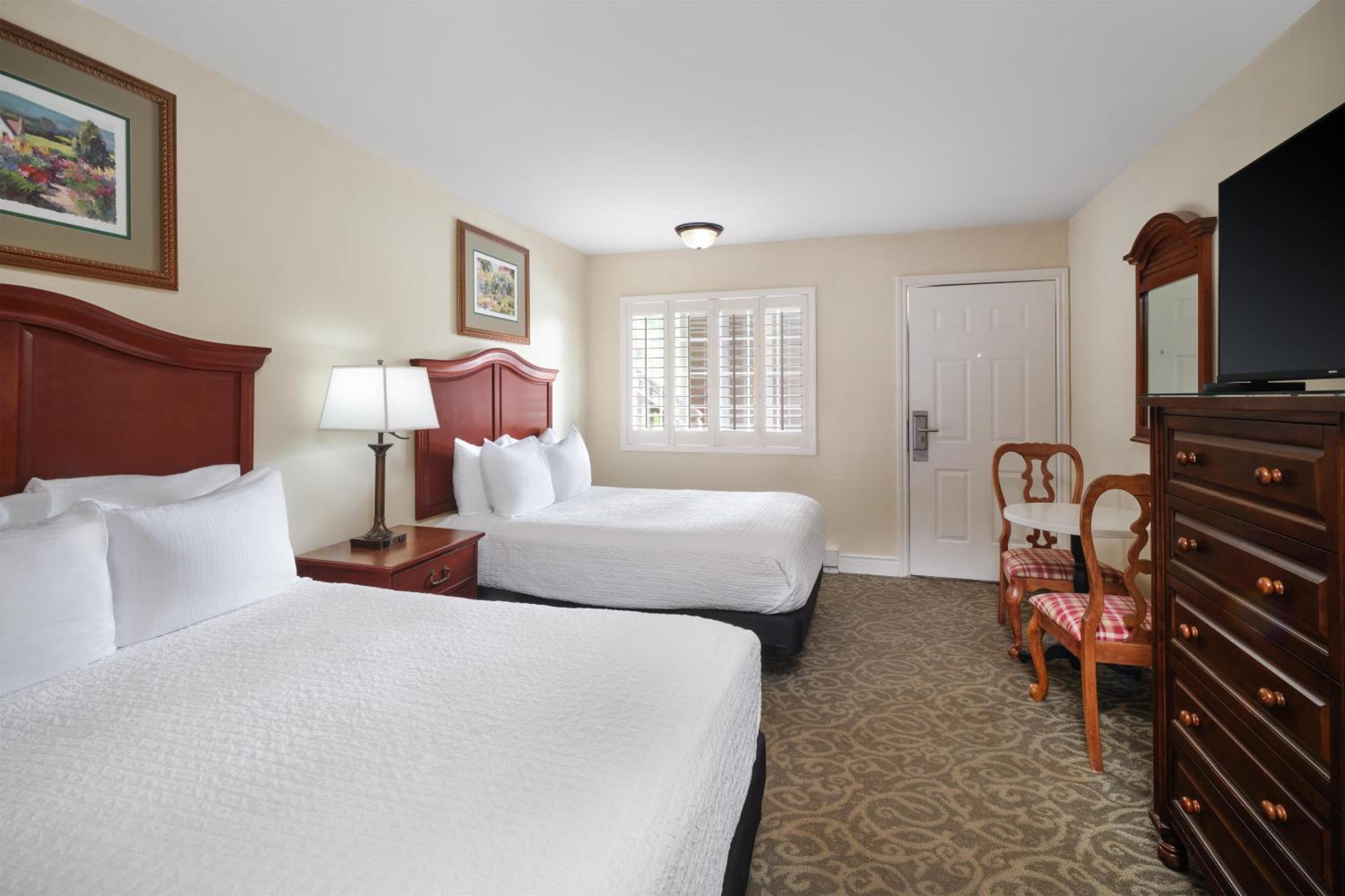 Double Room with Two Double Beds and Roll-In Shower - Disability Access
