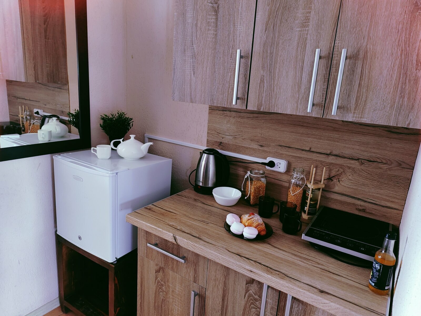 5ти местная Студия с мини-кухней, террасой и панорамным видом на море