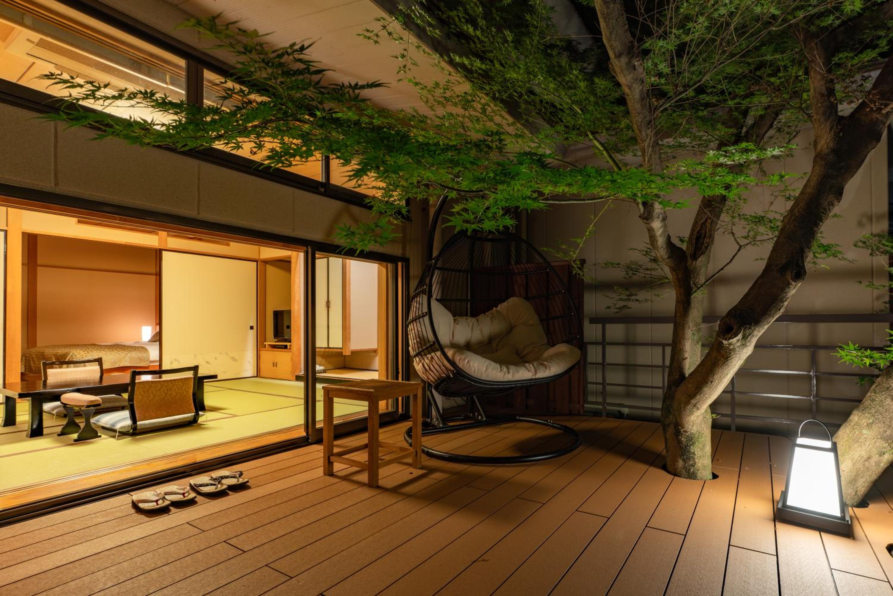 Renovated - Room with Tatami Area with Foot Bath - Garden view