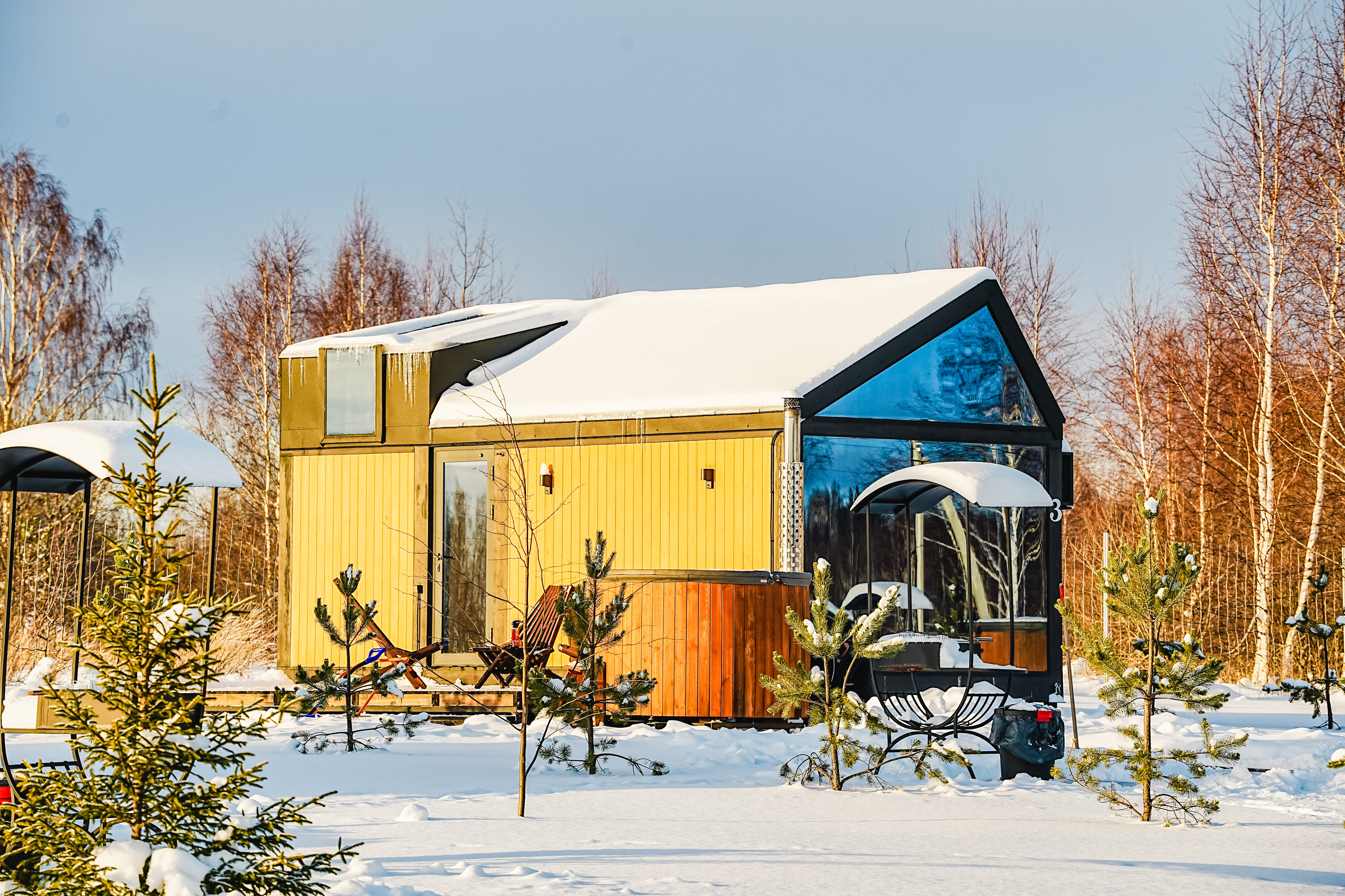 Фридом Барн с диваном и купелью