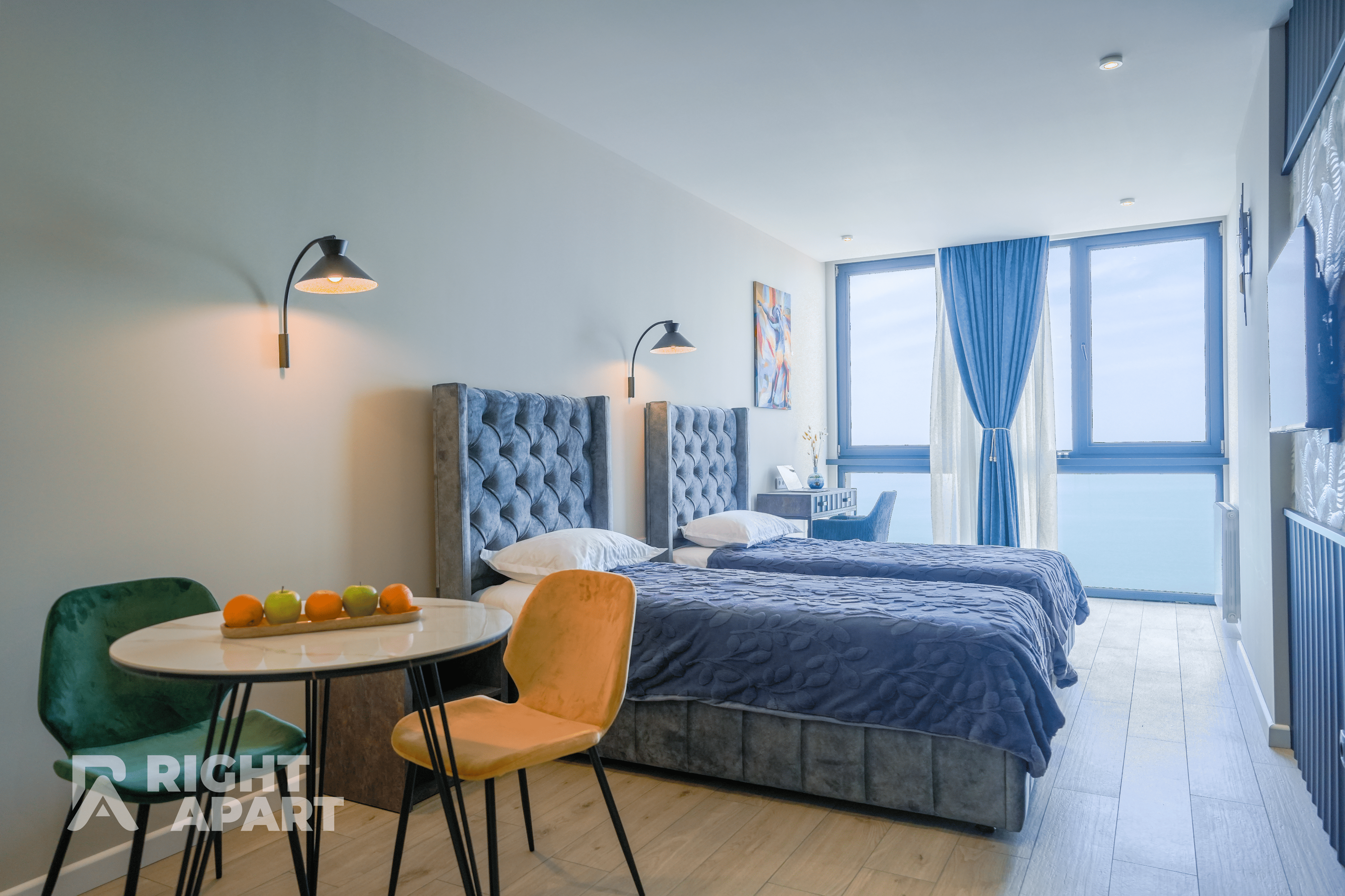 Двухместный номер с 2 отдельными кроватями, вид на море