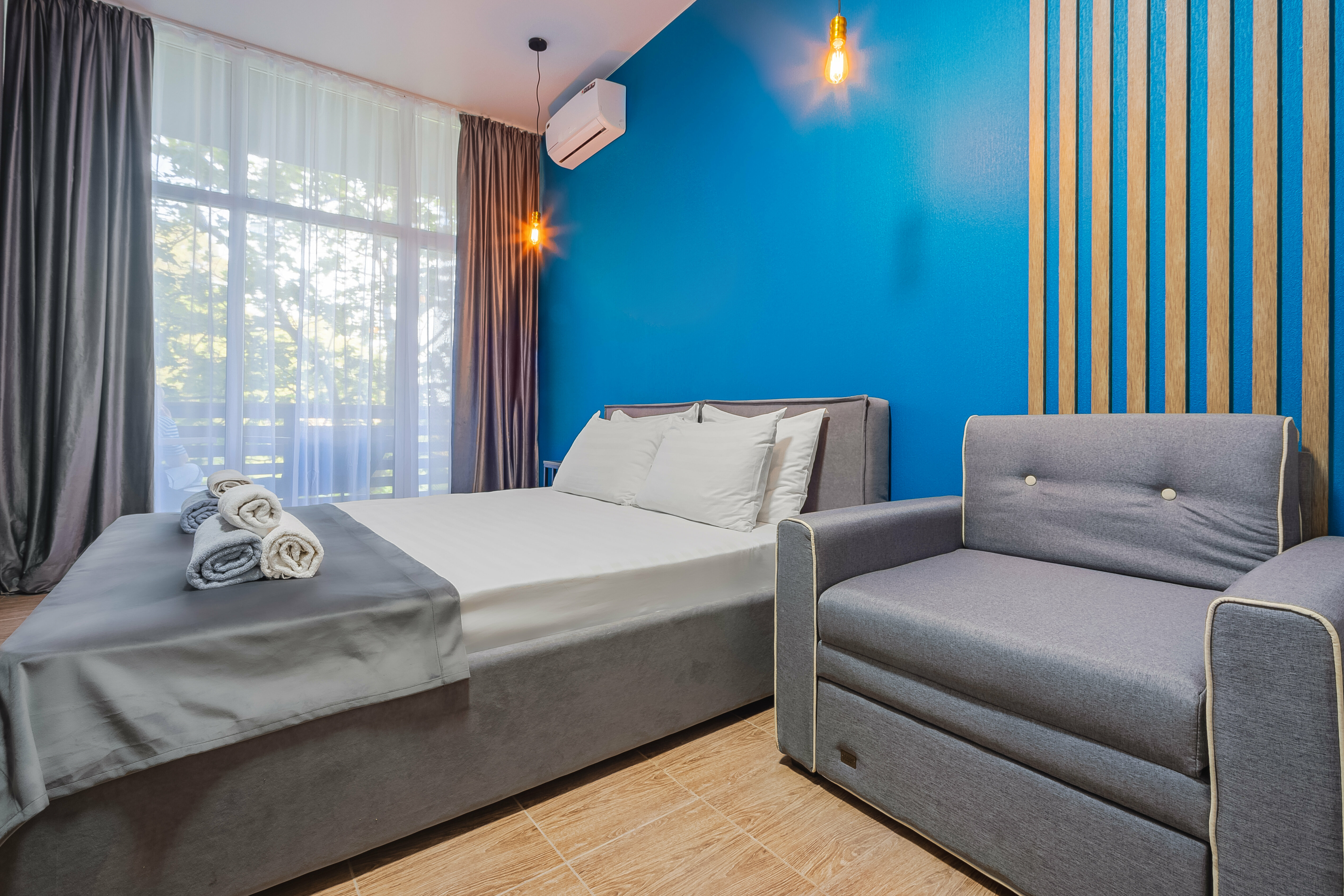 Двухместный номер с 1 кроватью и балконом