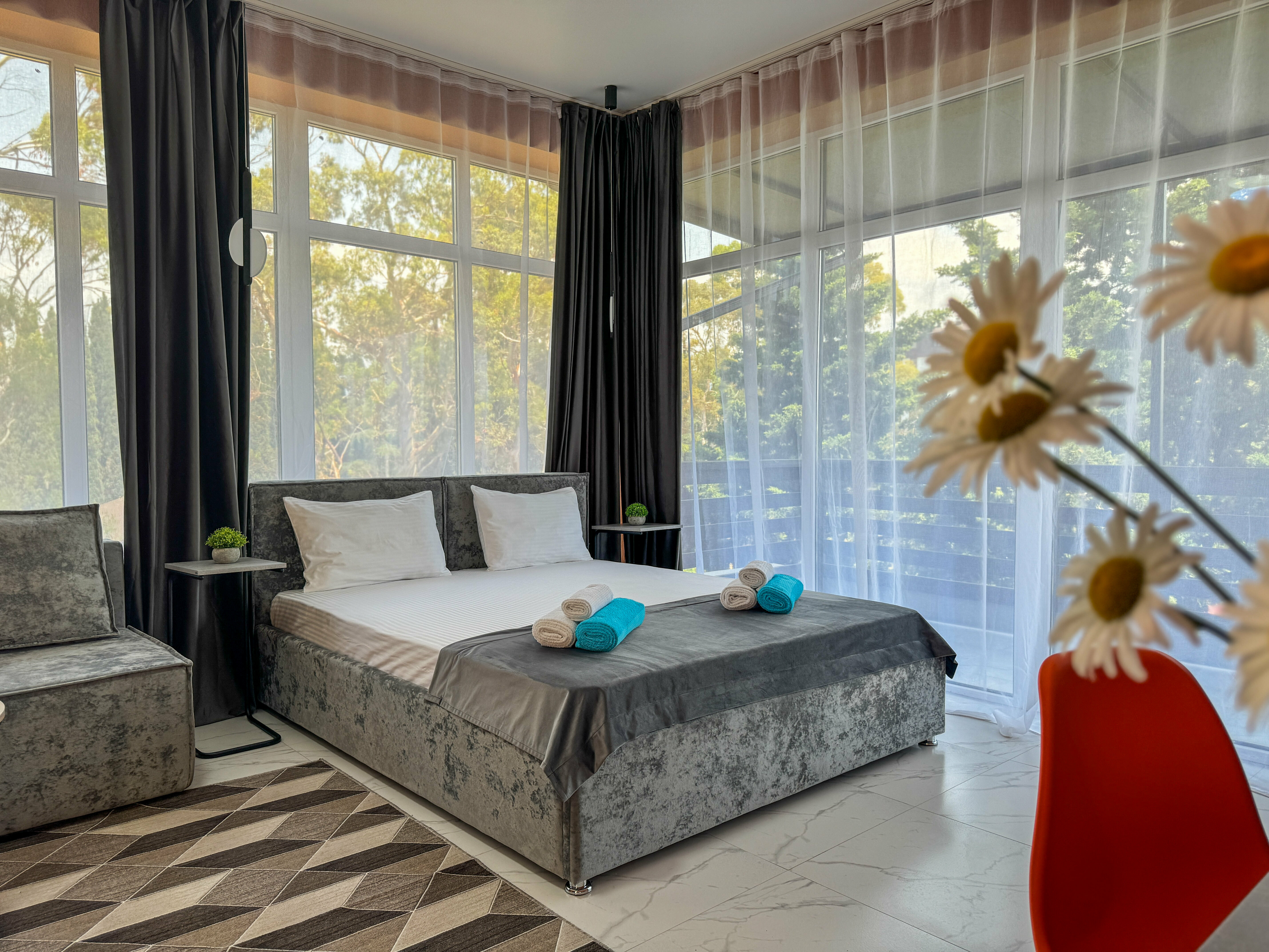 Двухместный номер с 1 кроватью и балконом