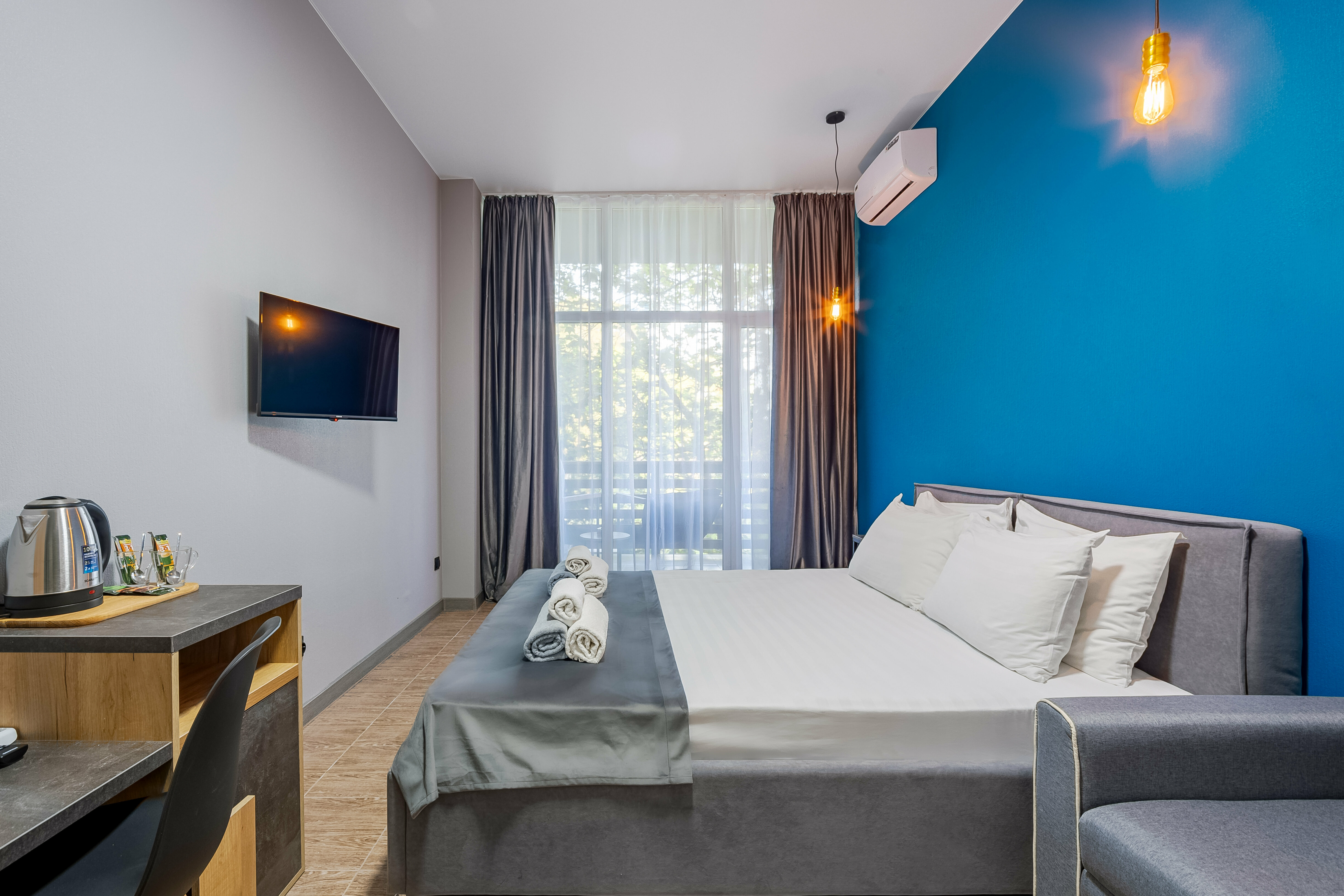 Двухместный номер с 1 кроватью и балконом