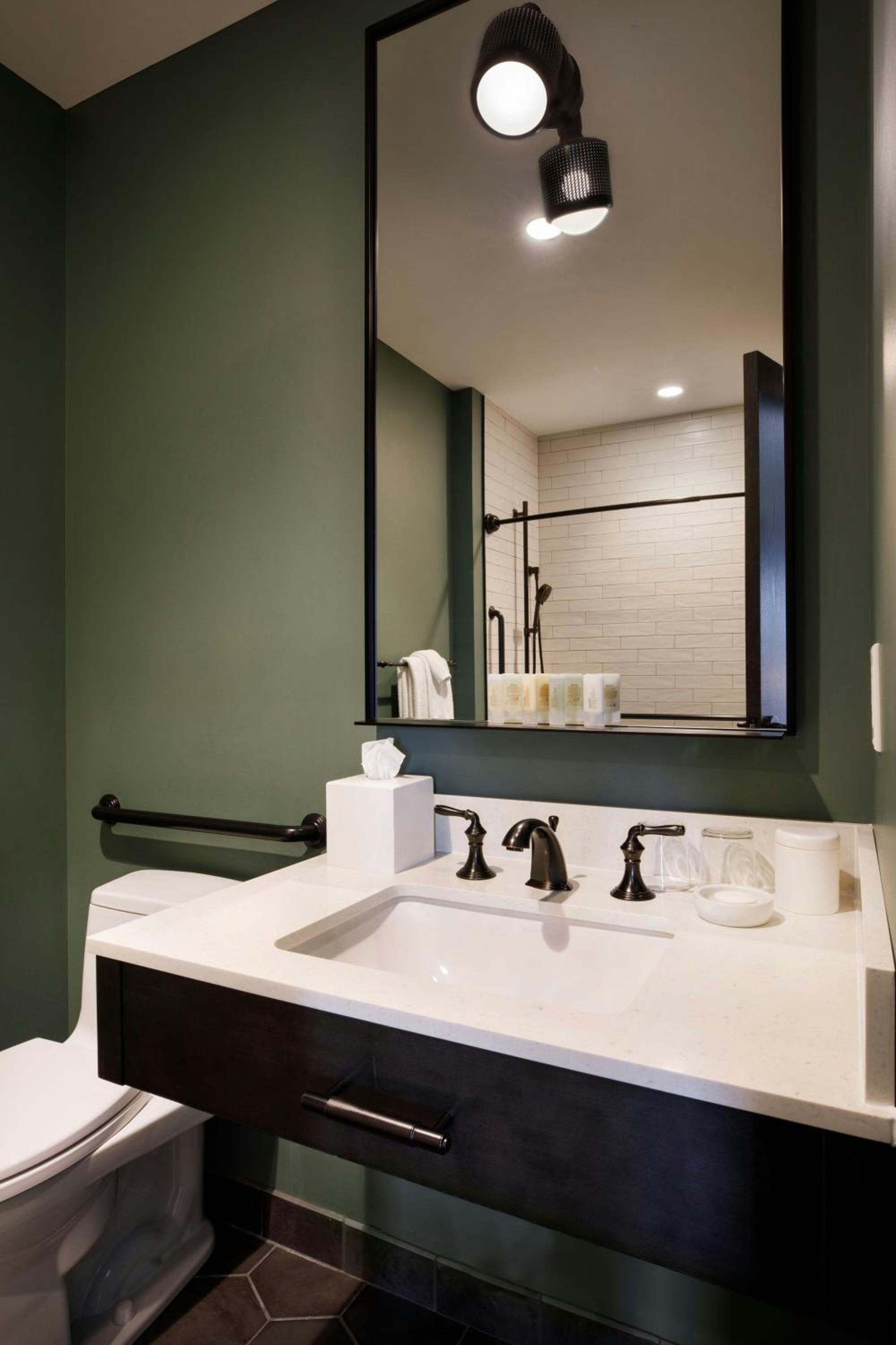 King, Guest room, 1 King (Mobility &amp; Hearing Accessible w/ Roll-in Shower)