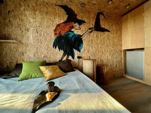 Бюджетный двухместный номер с 1 кроватью в Гнездо