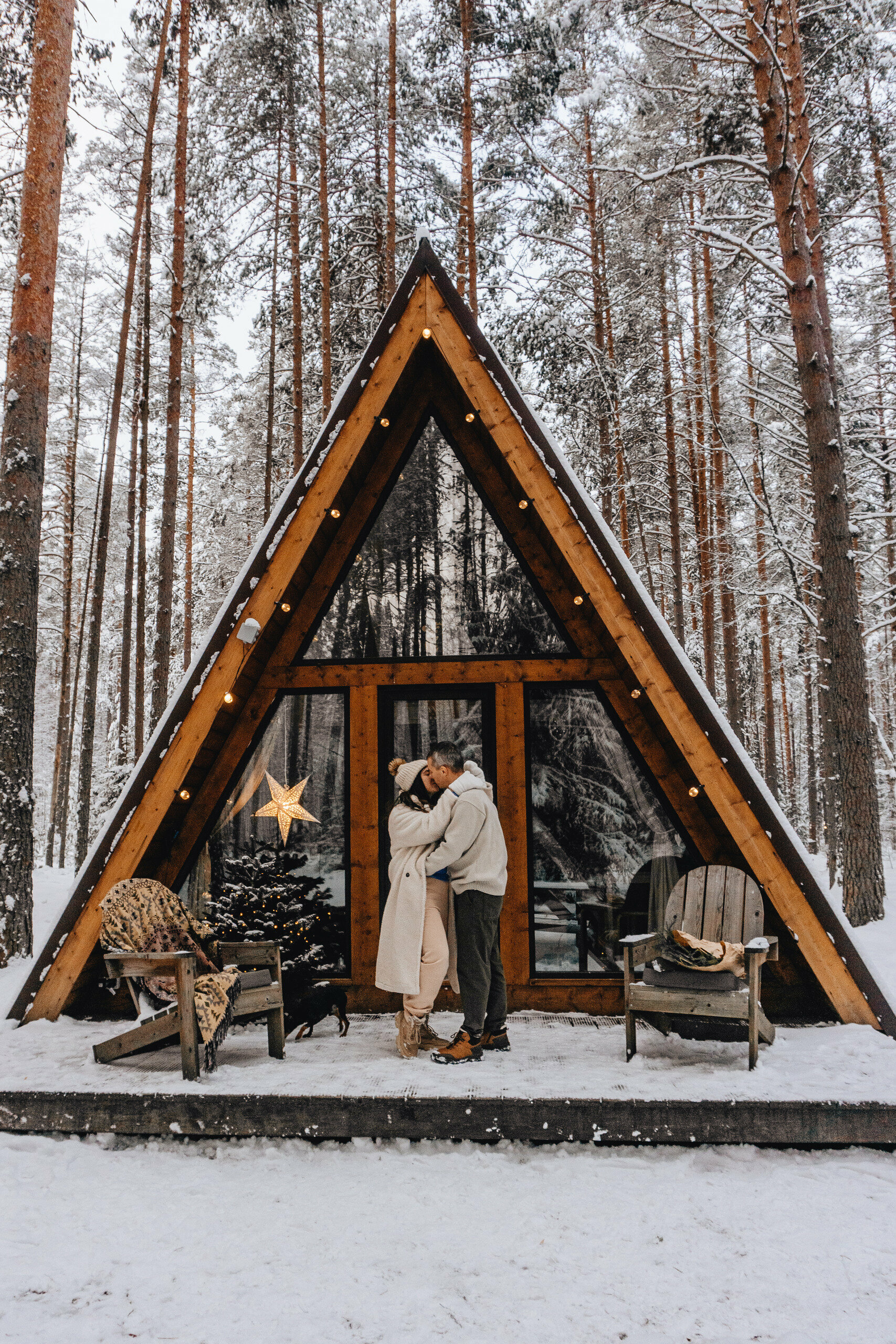 Фиолетовый домик без купели