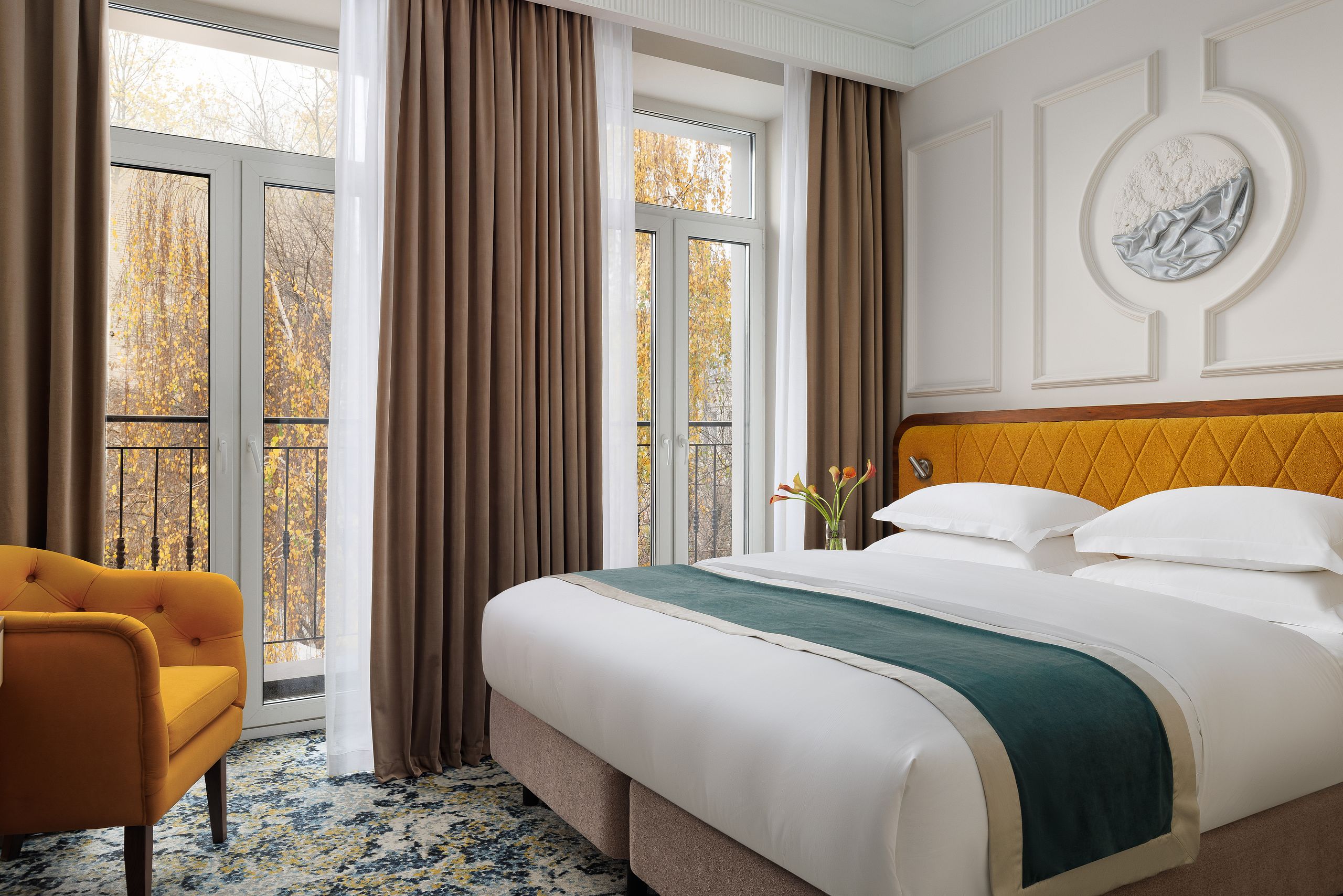 Стандартный двухместный номер  с 1 кроватью и французским балконом