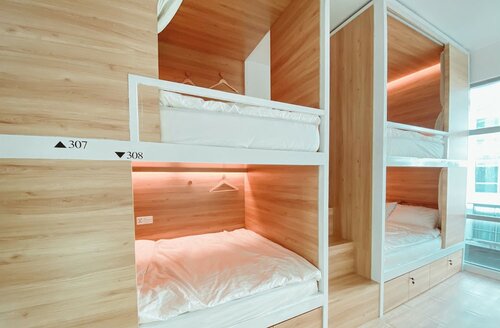 Общее спальное помещение, общий смешанный номер (4-Bed) в Sarang Hostel Kota Kinabalu