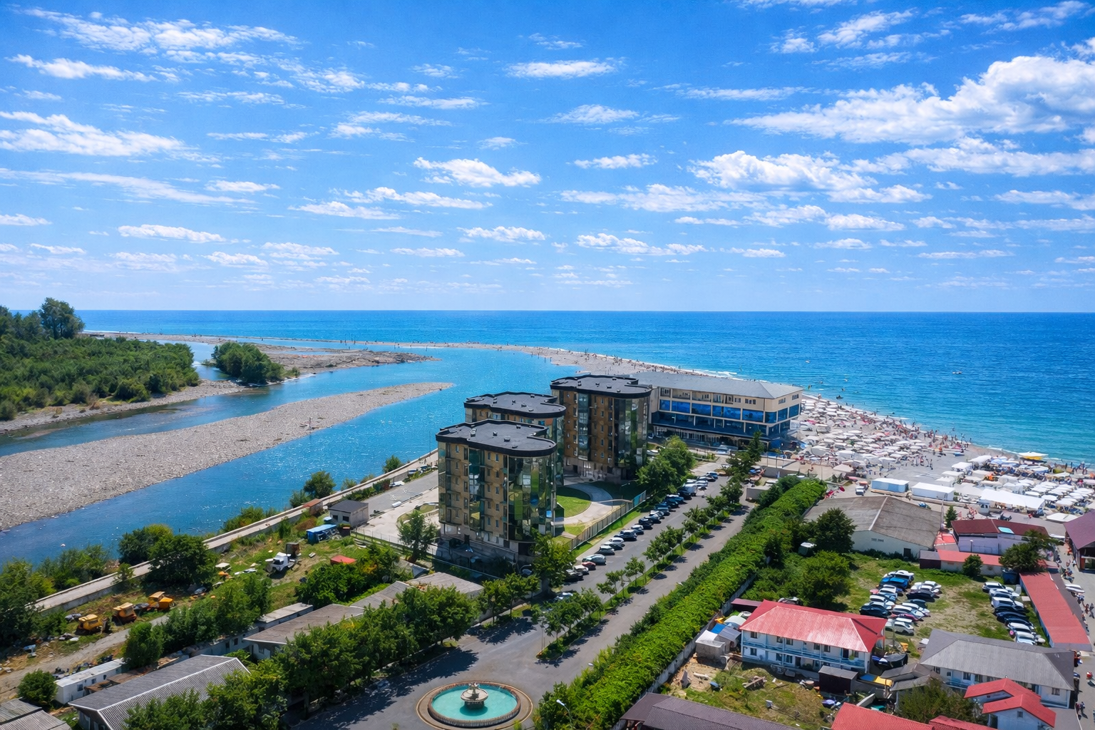 Комфорт студия с видом на море и реку