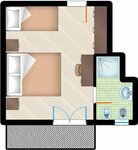 Двухместный номер с 1 или 2 кроватями, балкон в Hotel Toledo