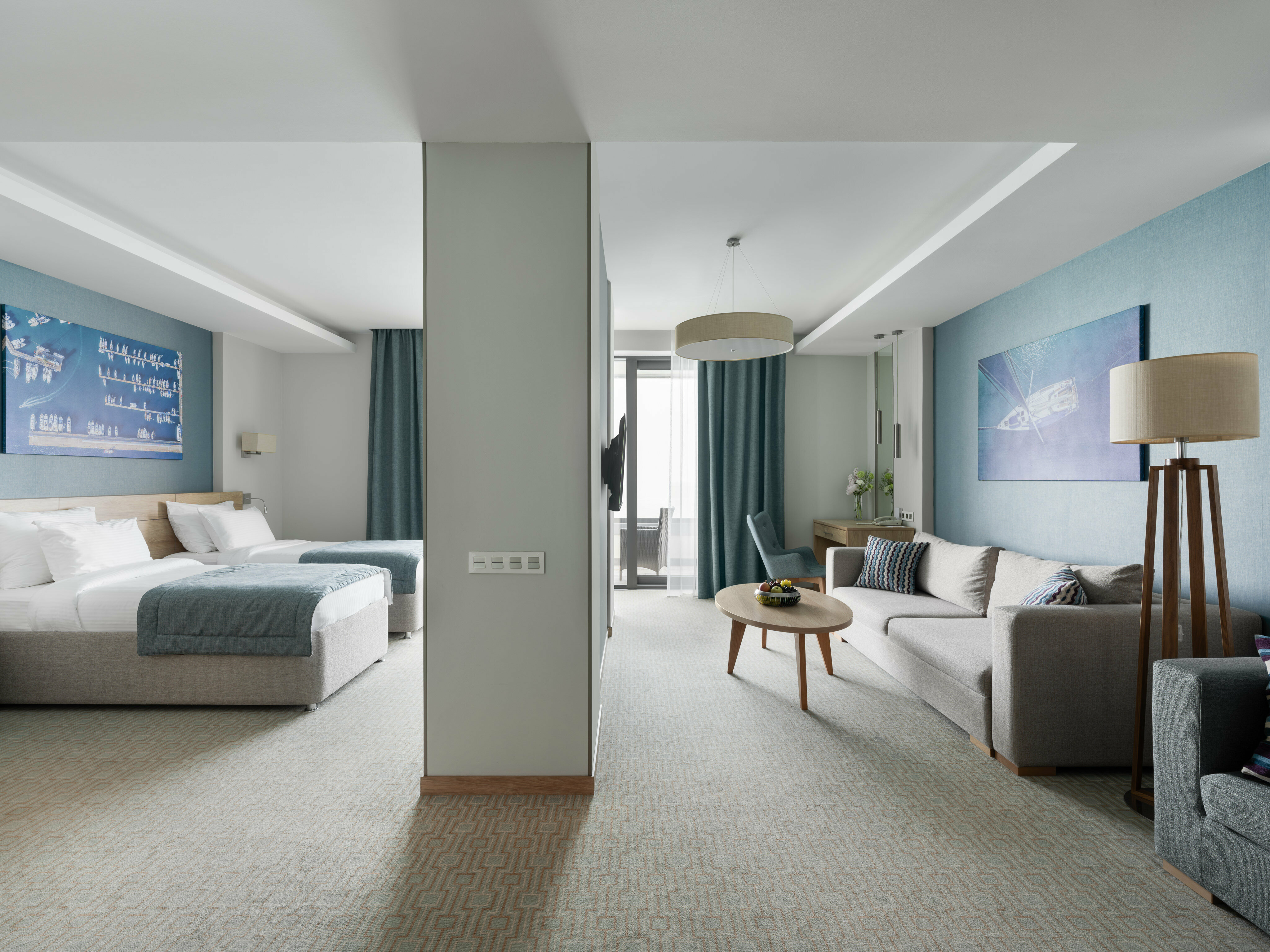 Полулюкс с 2 раздельными кроватями, балкон, вид на море