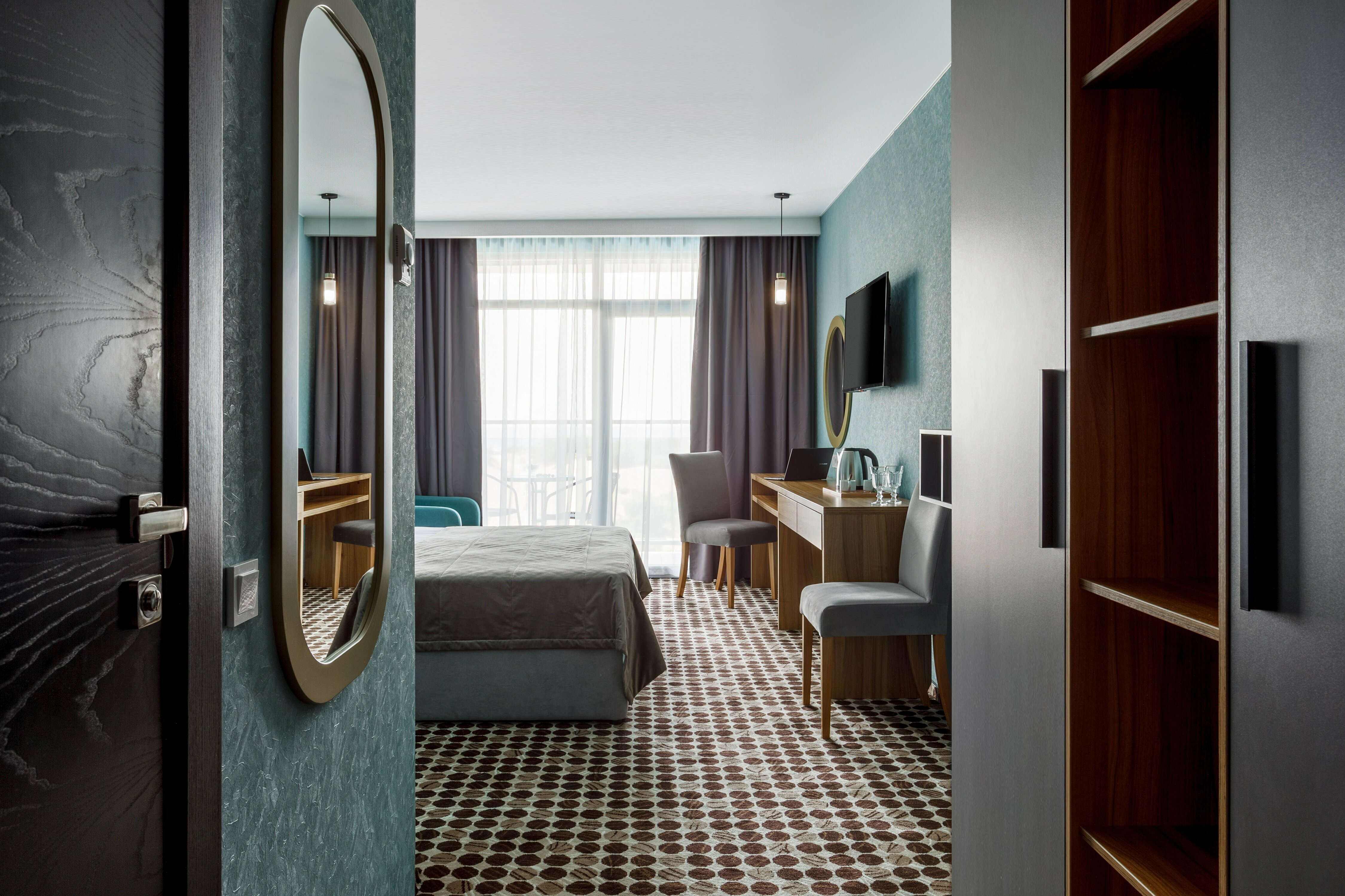 Двухместный номер с 1 кроватью или 2 отдельными кроватями, вид на море