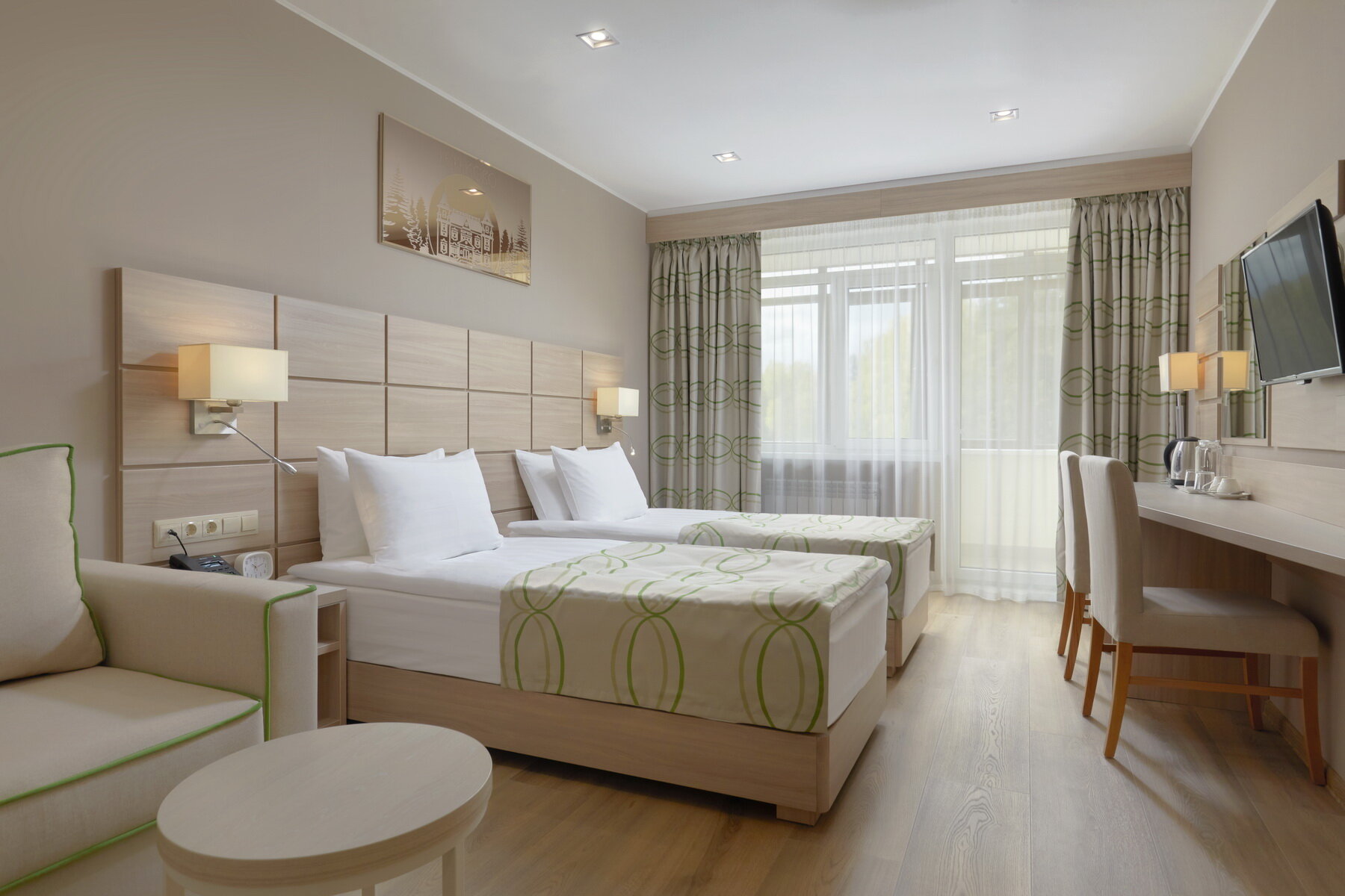 Двухместный номер с 2 отдельными кроватями и балконом