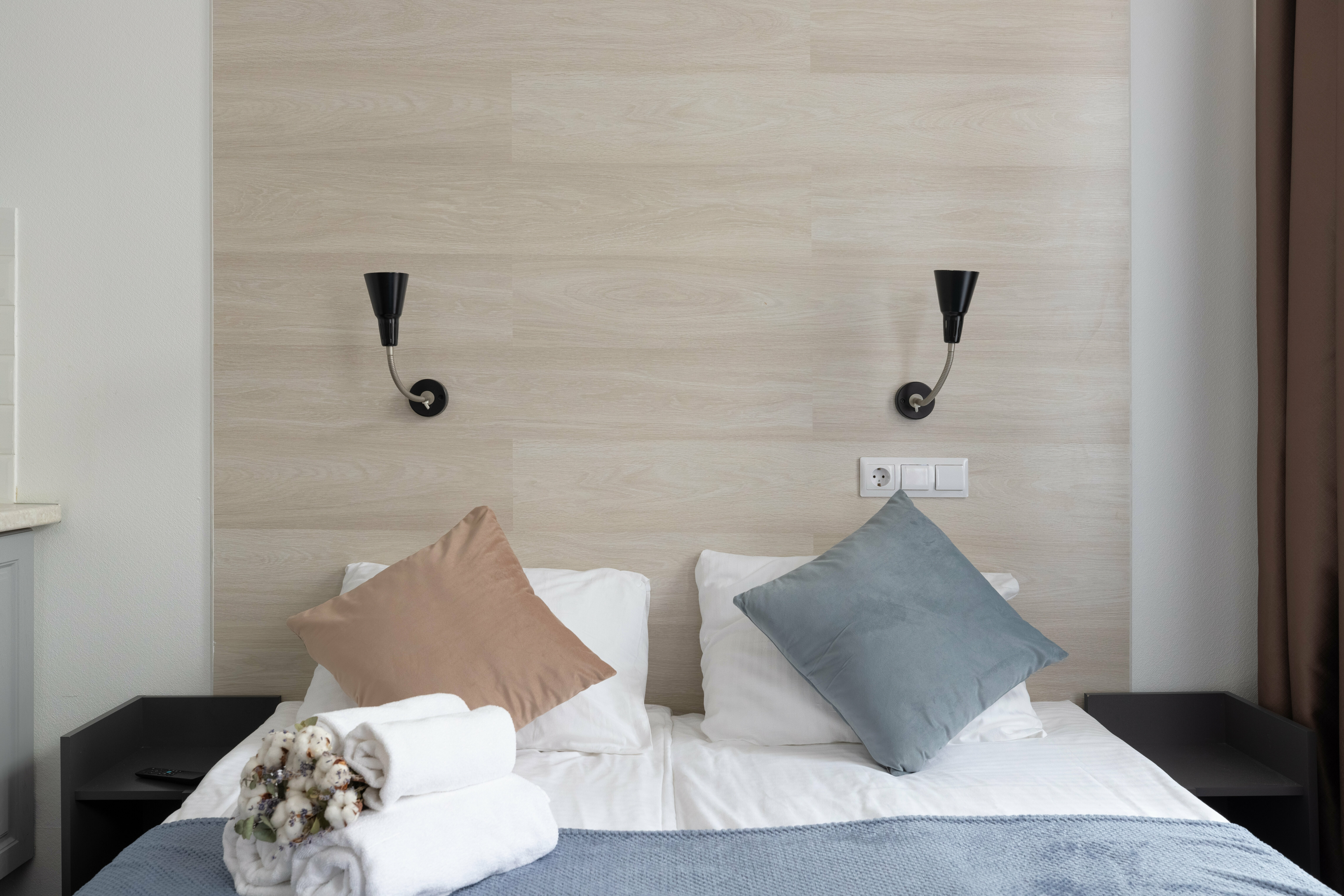 Апартаменты-студия с одной двуспальной кроватью