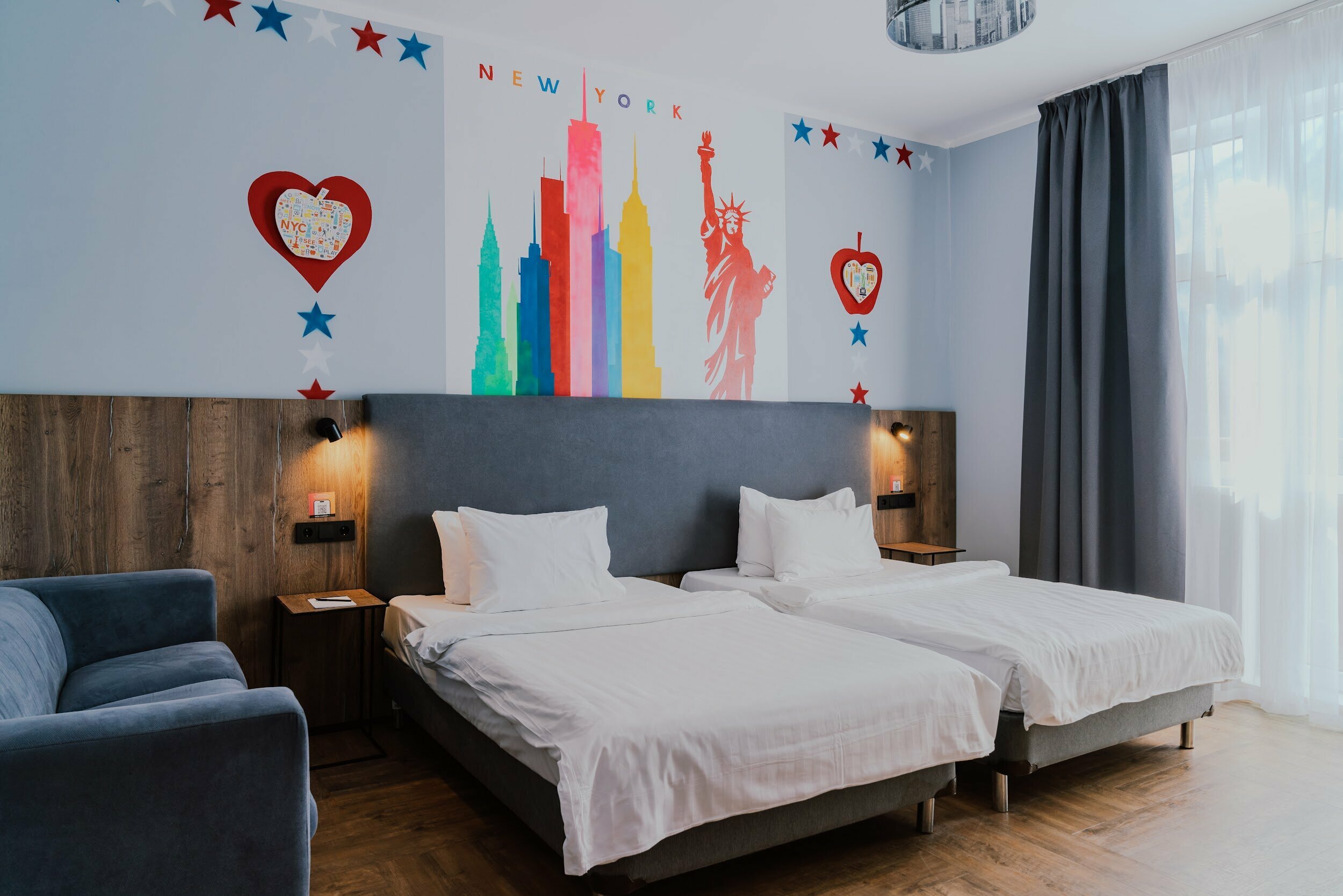 2-х местный в блоке Extra Space с балконом и видом на горы (общий с/у на блок)