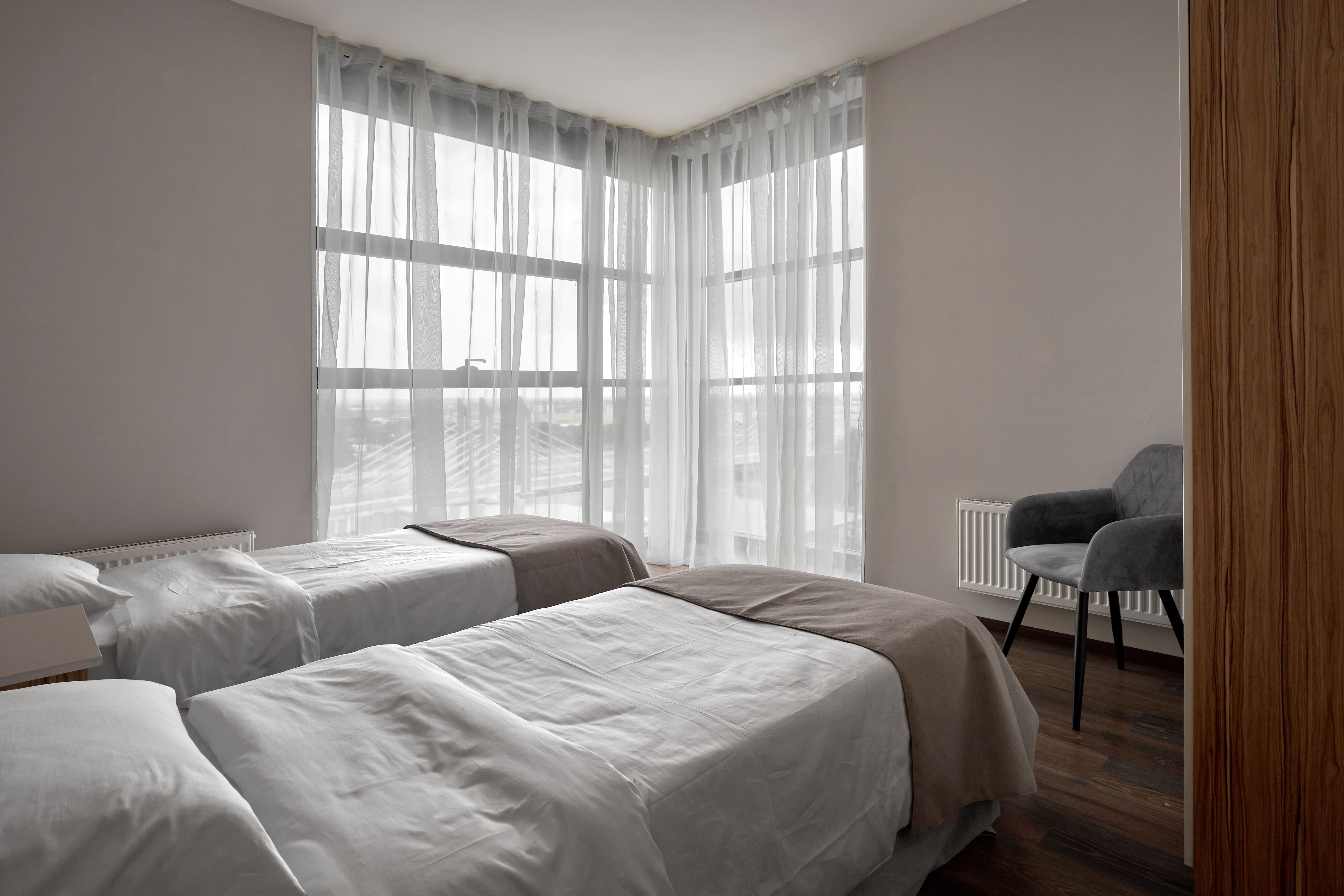 Семейные апартаменты на 2-5 человек с двумя спальнями и просторной кухней