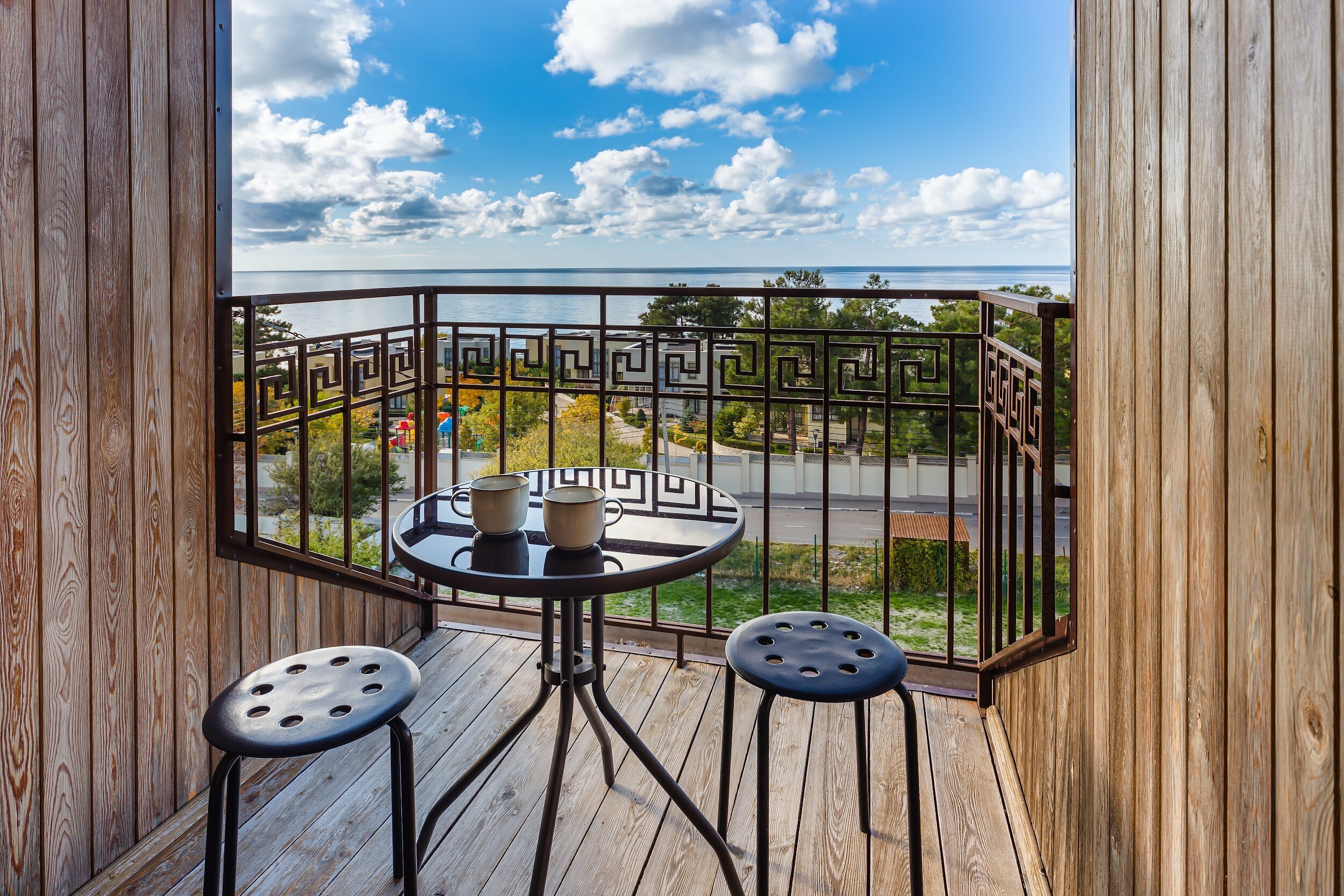 Двухместный номер с 1 кроватью или 2 отдельными кроватями, вид на море