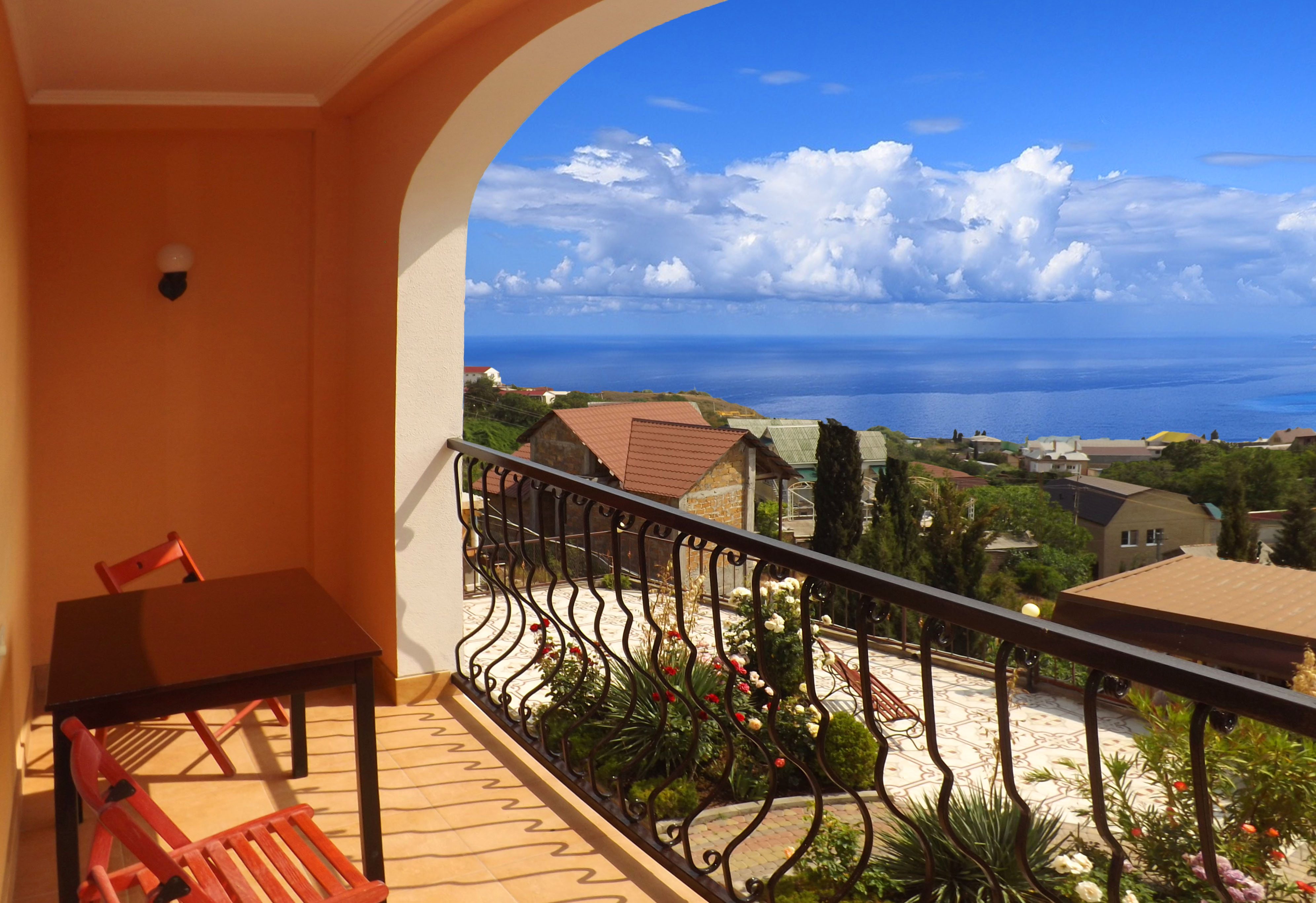 Двухместный номер с 1 кроватью и балконом, вид на море