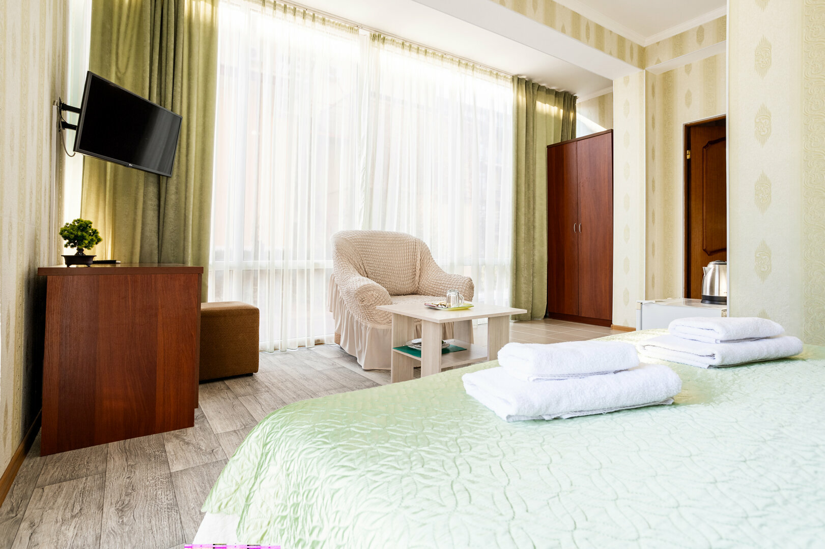 Двухместный номер с 1 кроватью и балконом