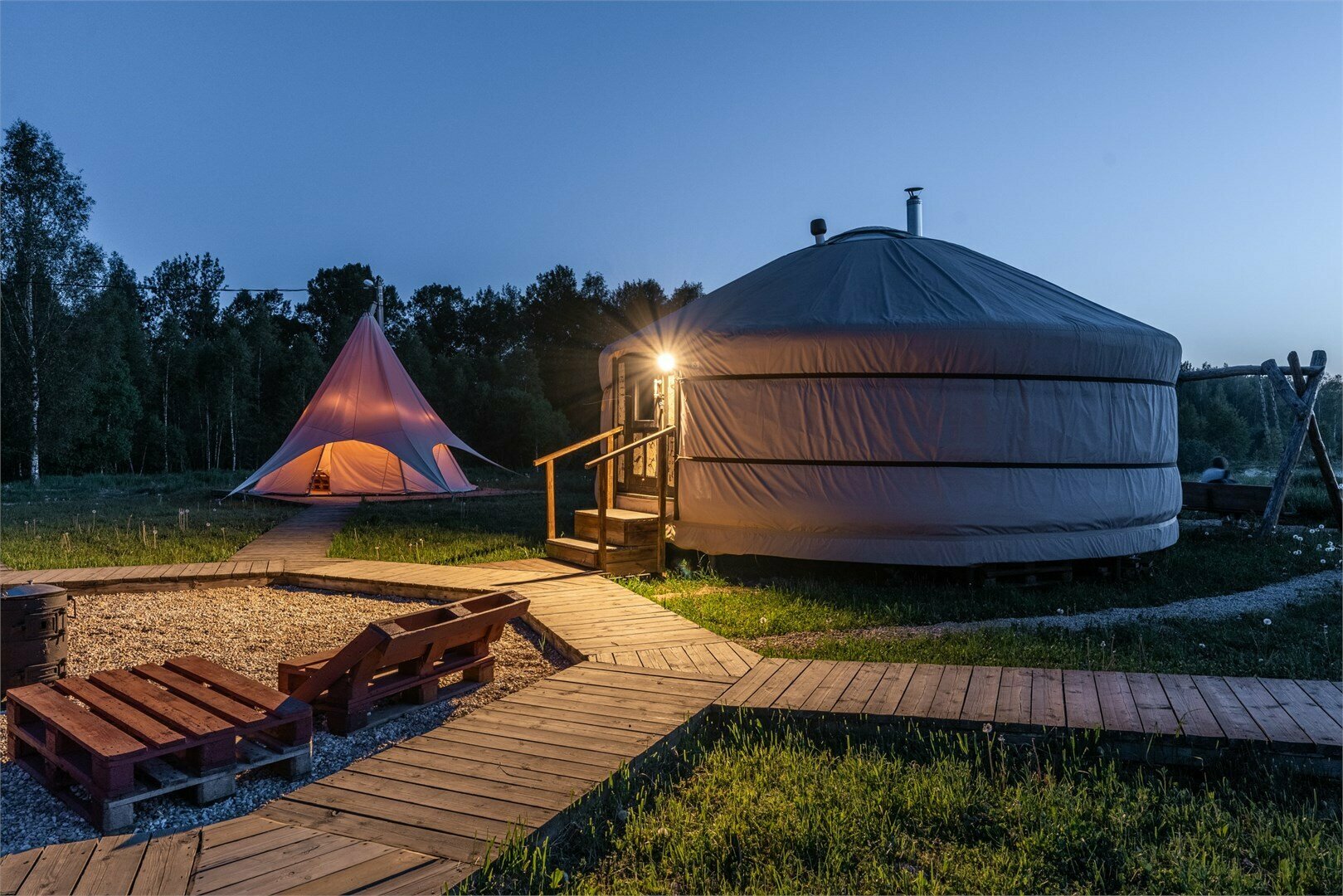 Юрта Ретрит с баней