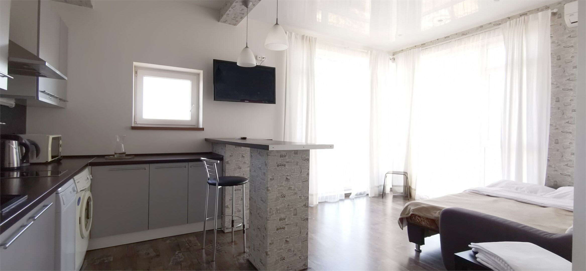 Номер с мини-кухней видом на море и парк