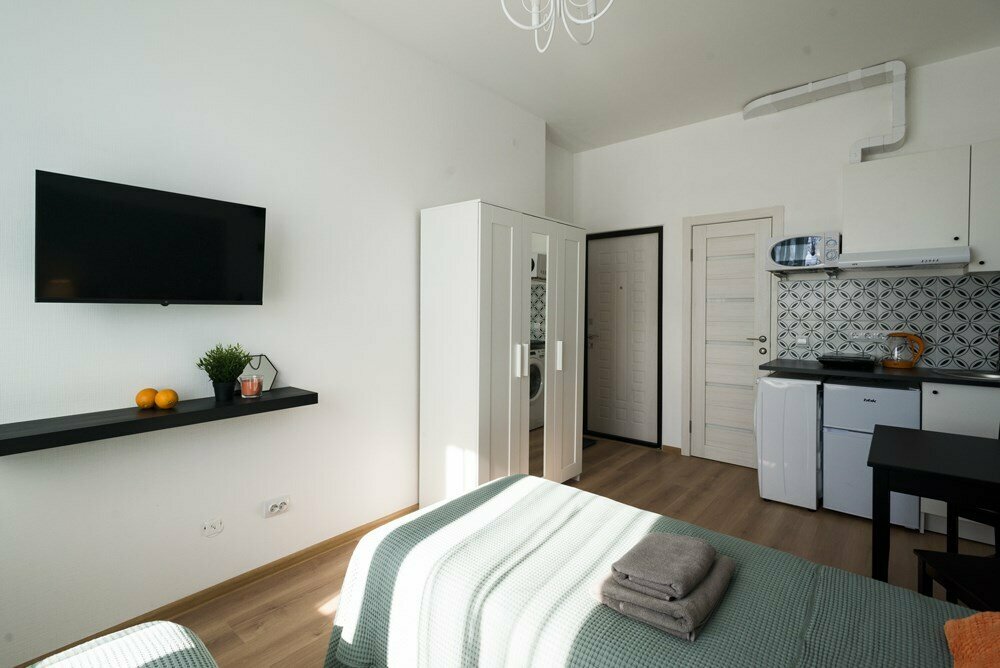 Студия Голубая в песочном с 2 отдельными кроватями