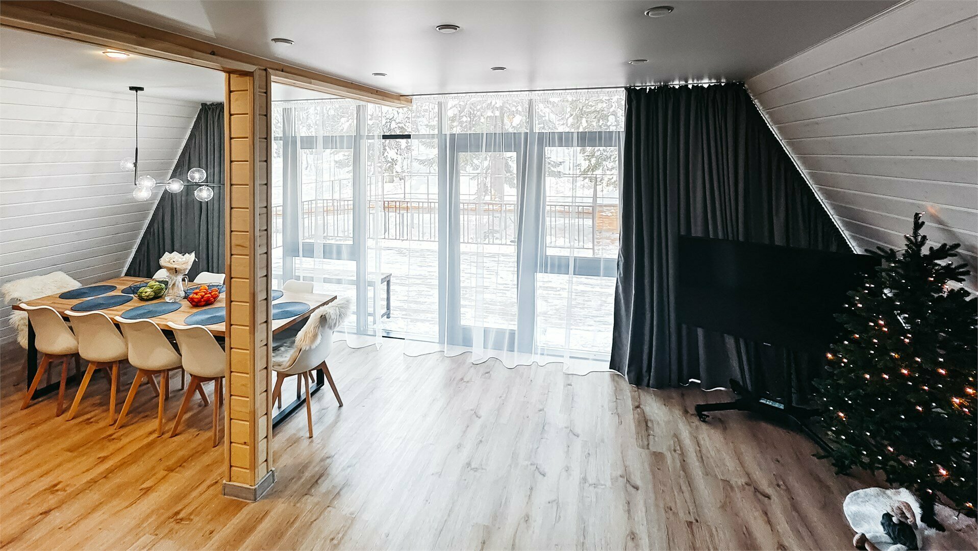 Дом А-фрейм с 3 спальнями