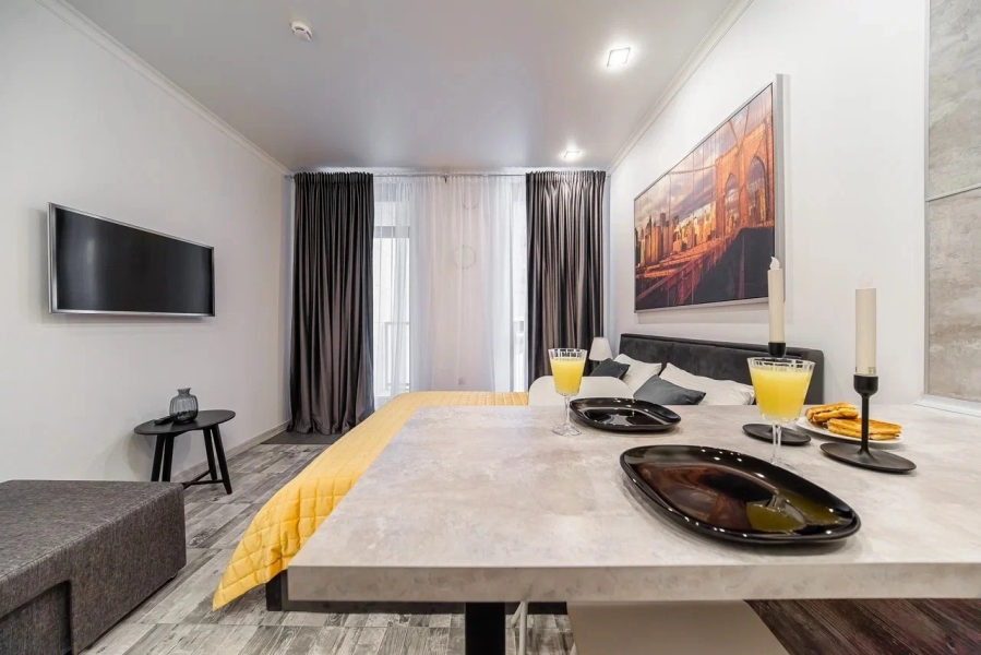 Апартаменты студия D16. 1 этаж.