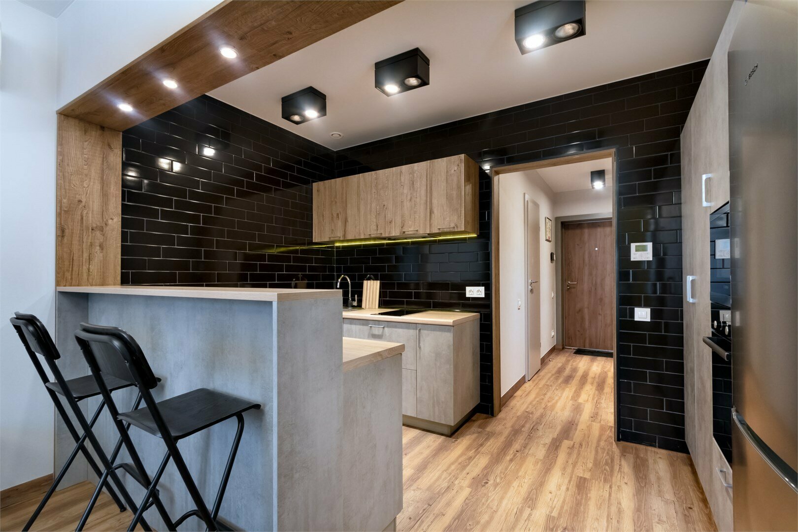 Однокомнатные апартаменты-студия с барной стойкой