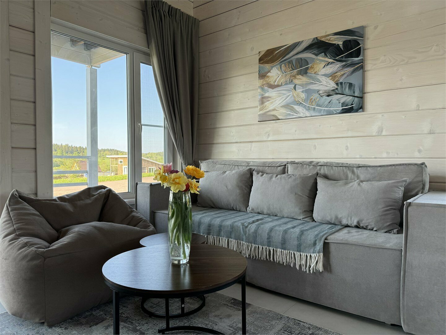 Полярная станция серый  дом с сауной 176м2