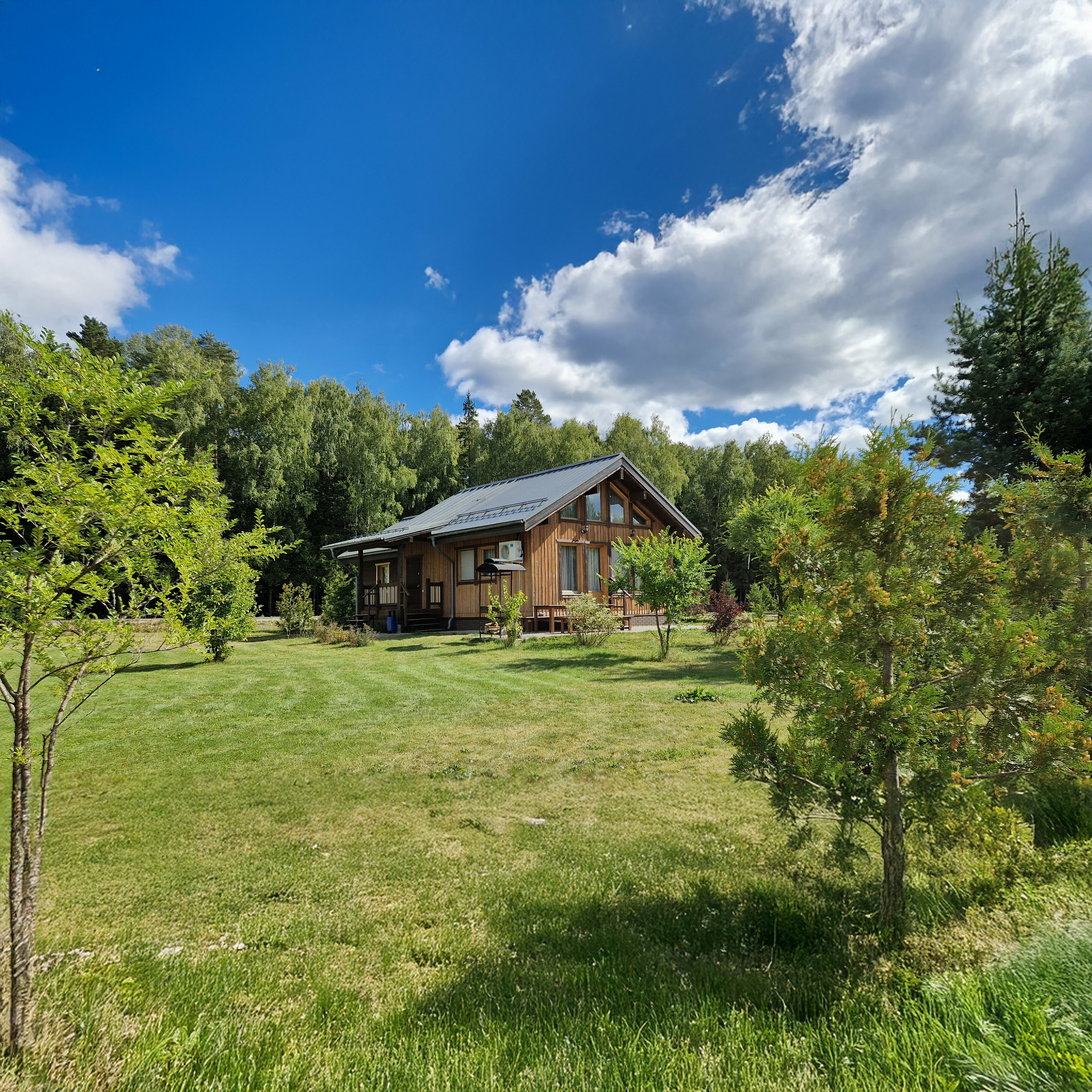 Дом рядом лесом