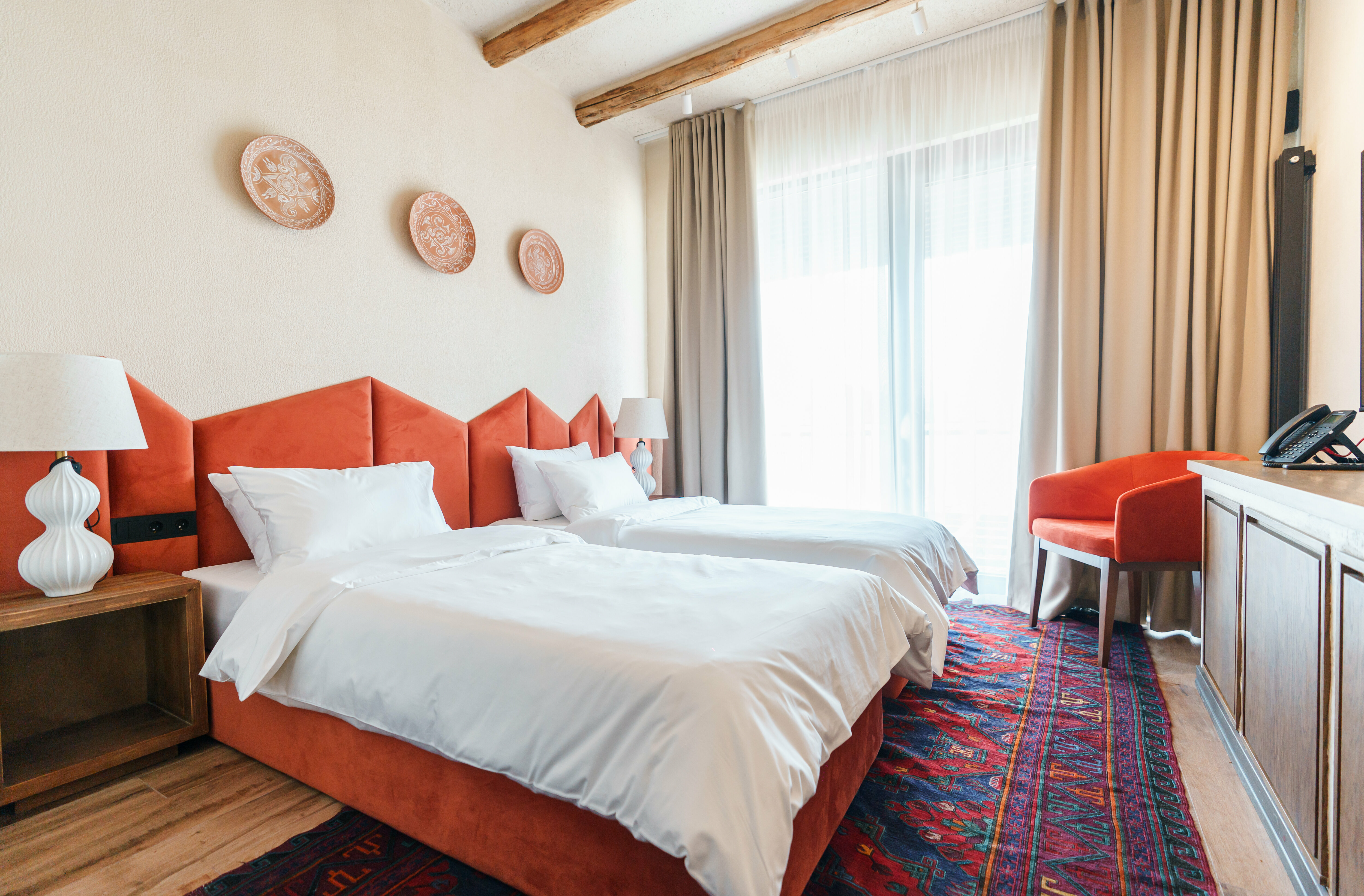 Двухместный номер с 2 отдельными кроватями, вид на горы