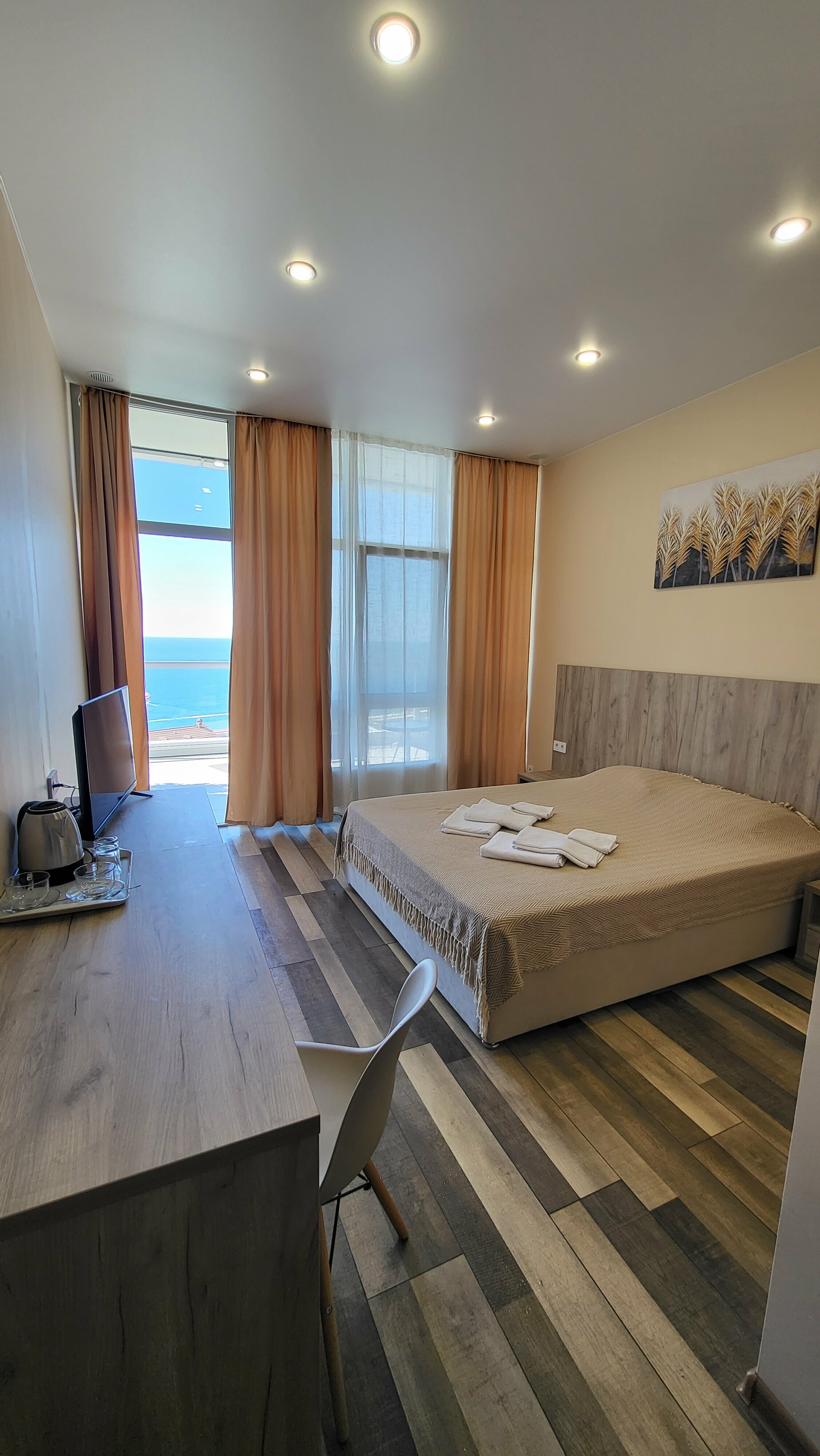 Двухместный номер с 1 кроватью и балконом, вид на море