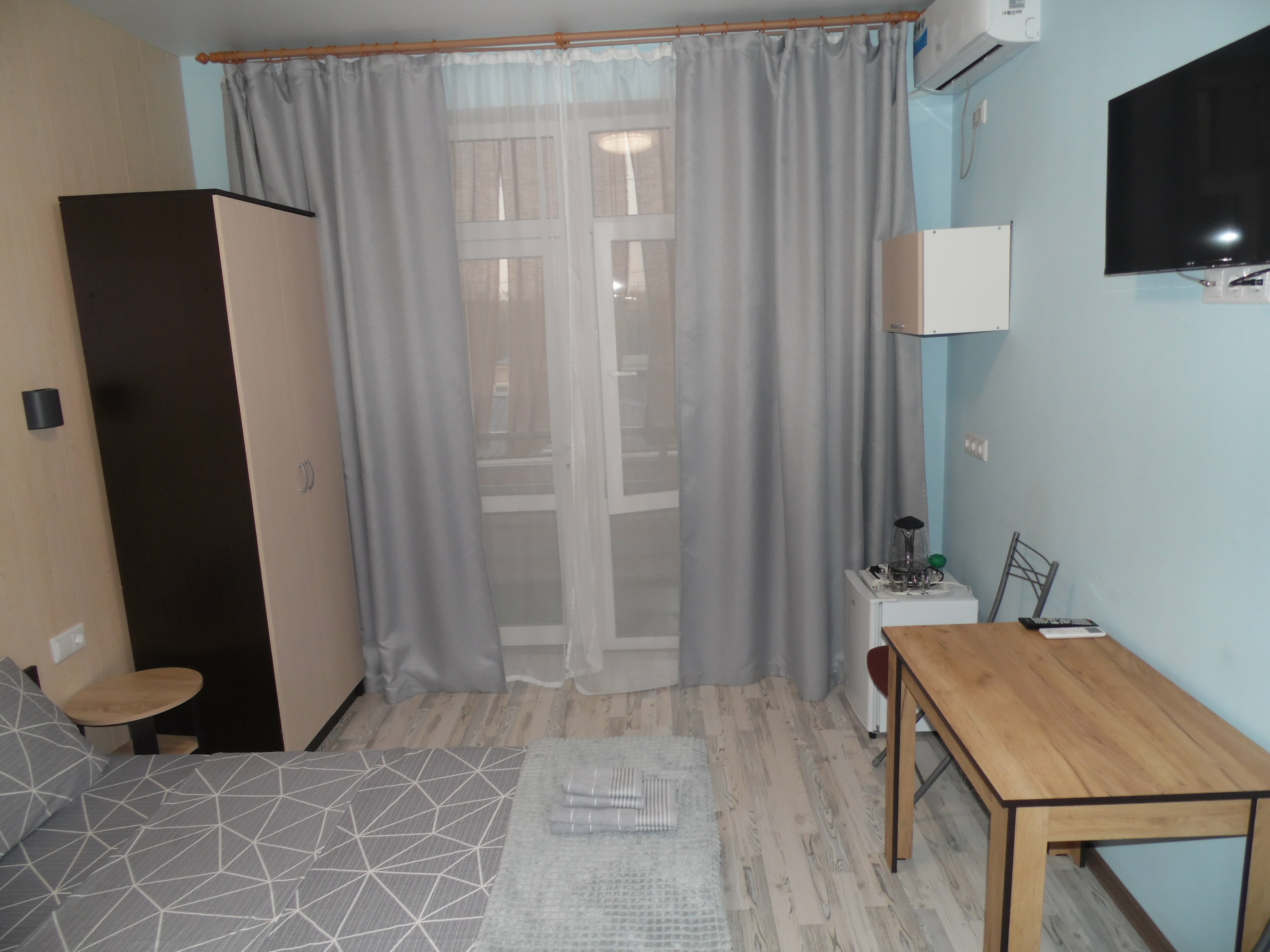 Двухместный номер с 1 кроватью и балконом