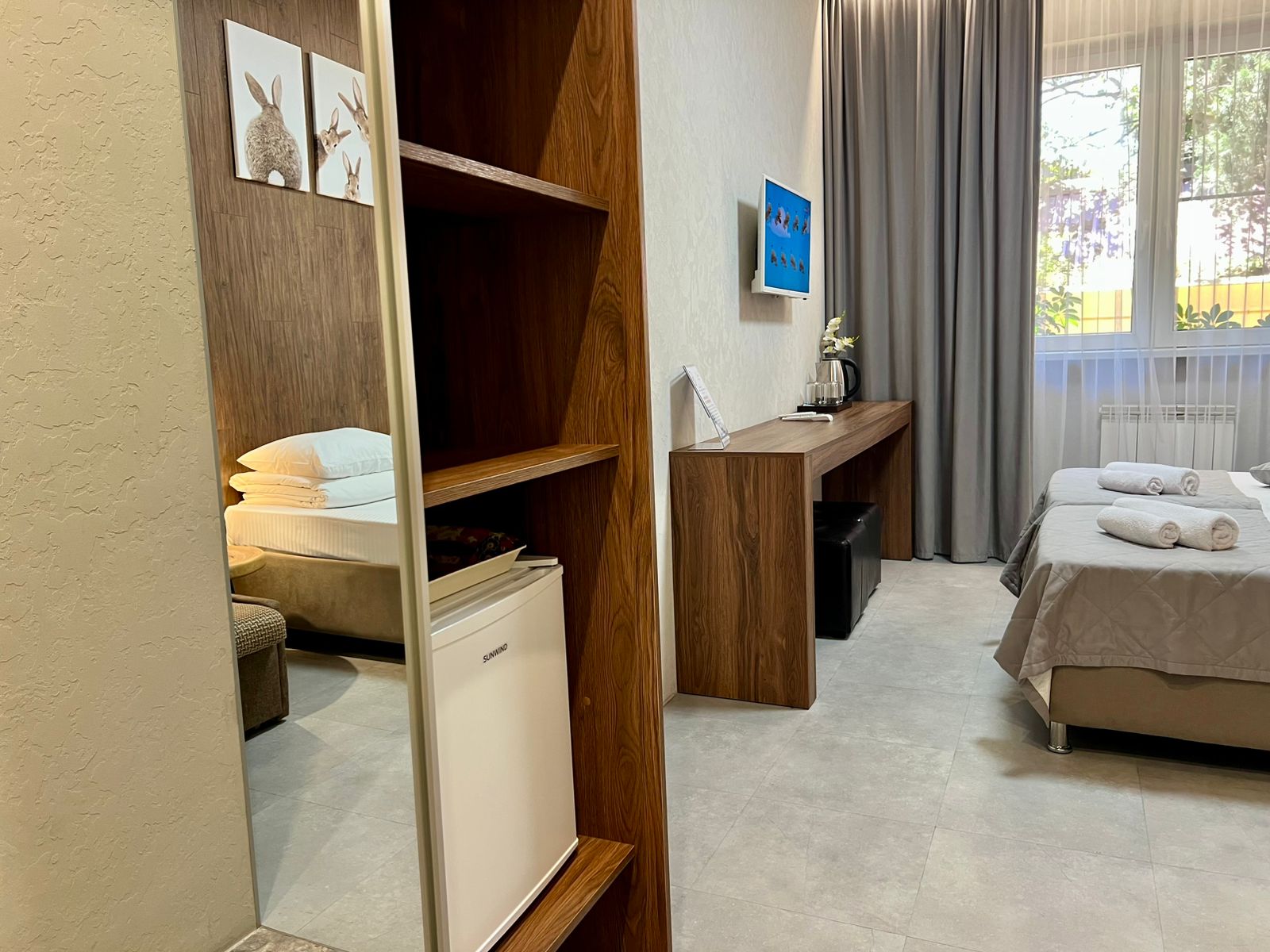 (№3) 2х местный комфорт без балкона раздельные кровати первый этаж