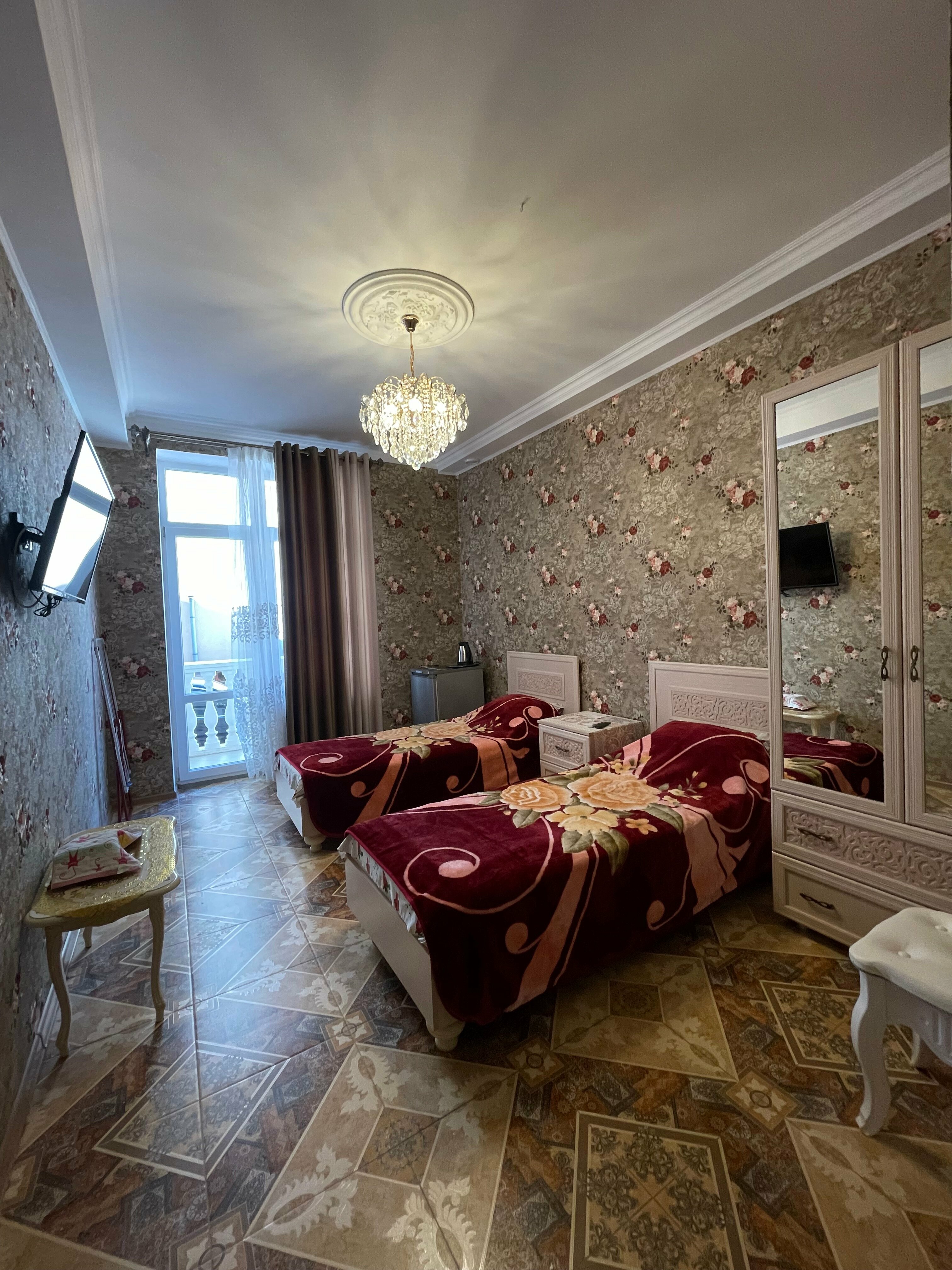 Двухместный номер с 2 отдельными кроватями, вид на горы