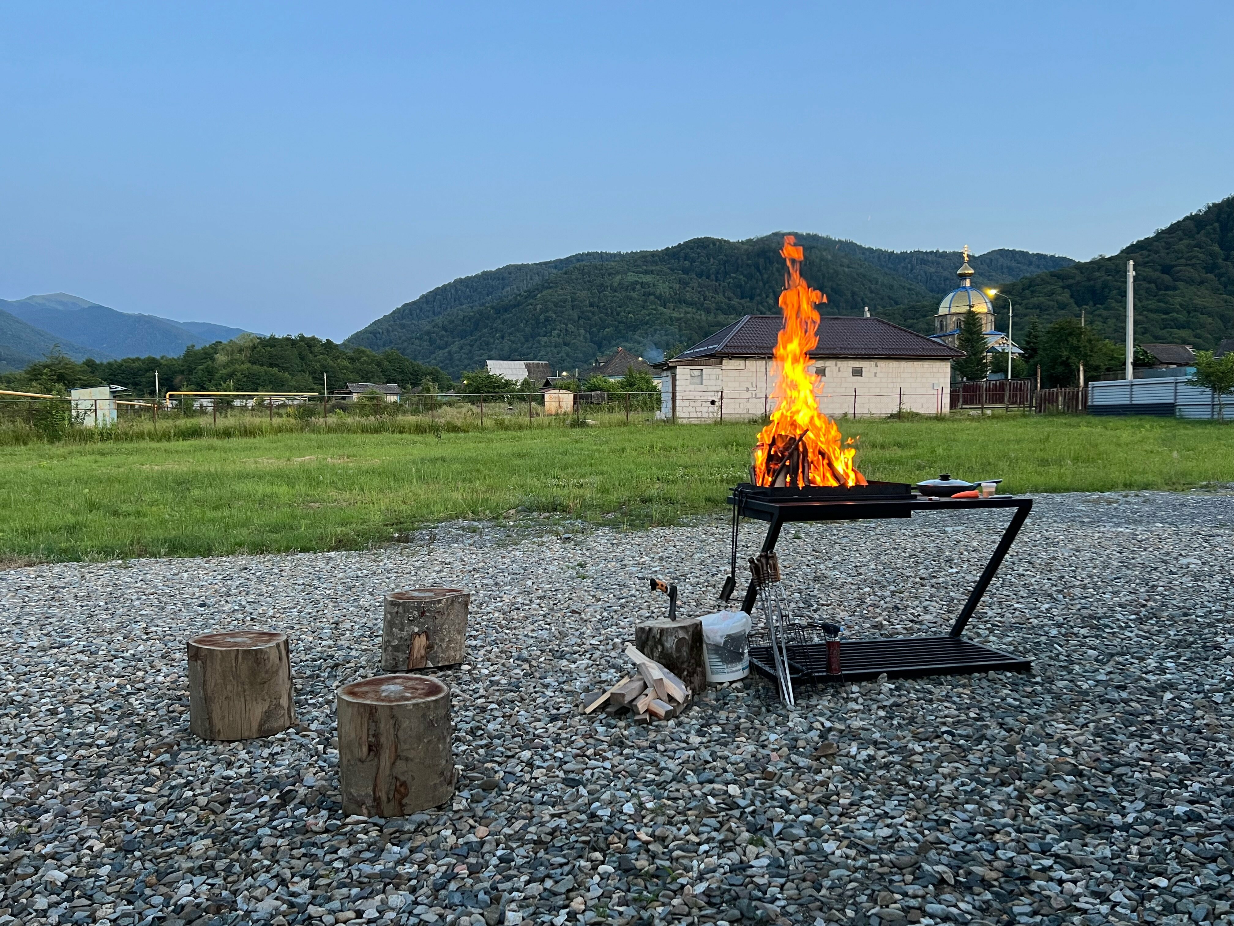 Дом с банным чаном и видом на горы