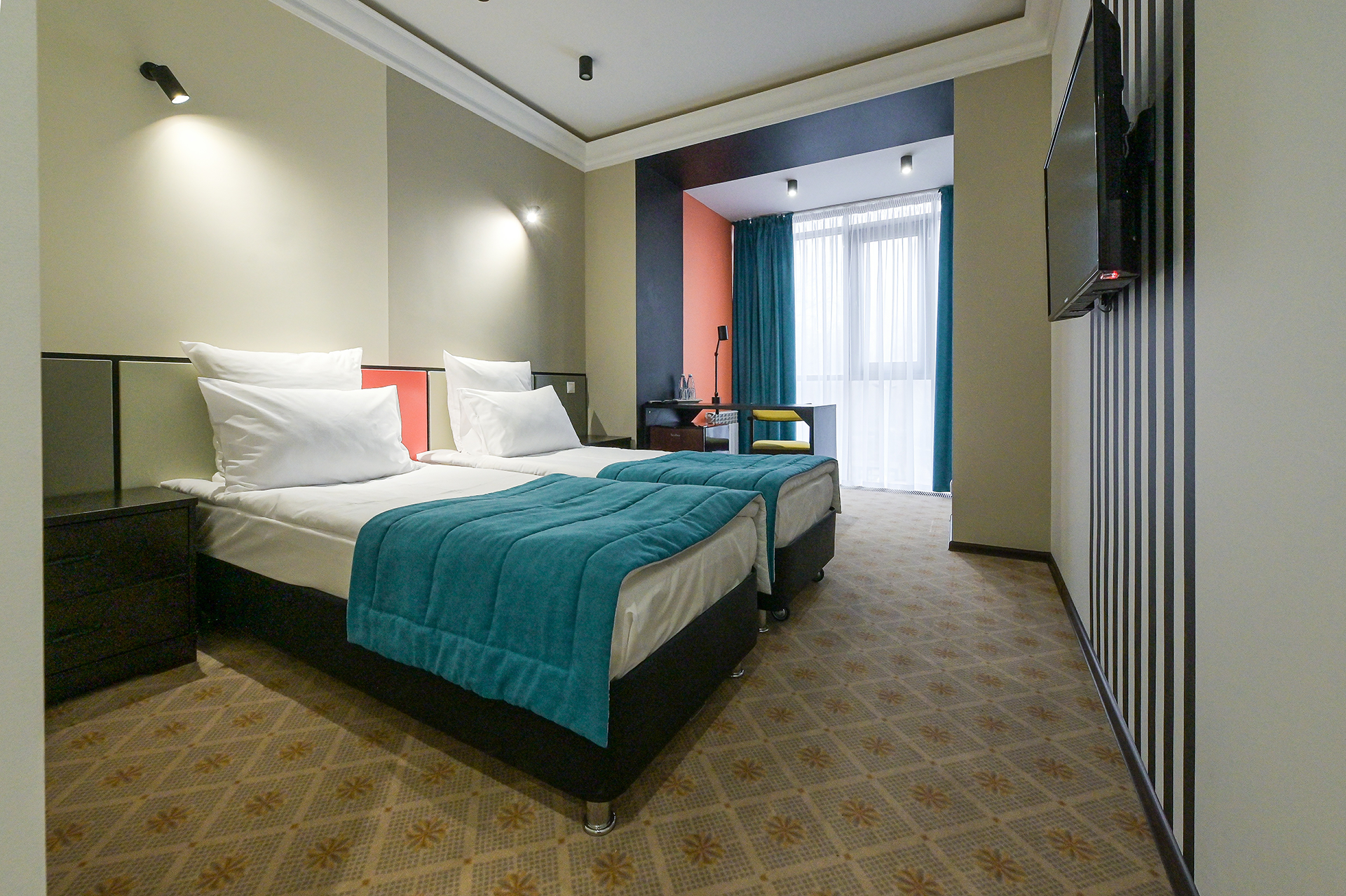 Стандартный двухместный номер с 2 отдельными кроватями, вид на сад