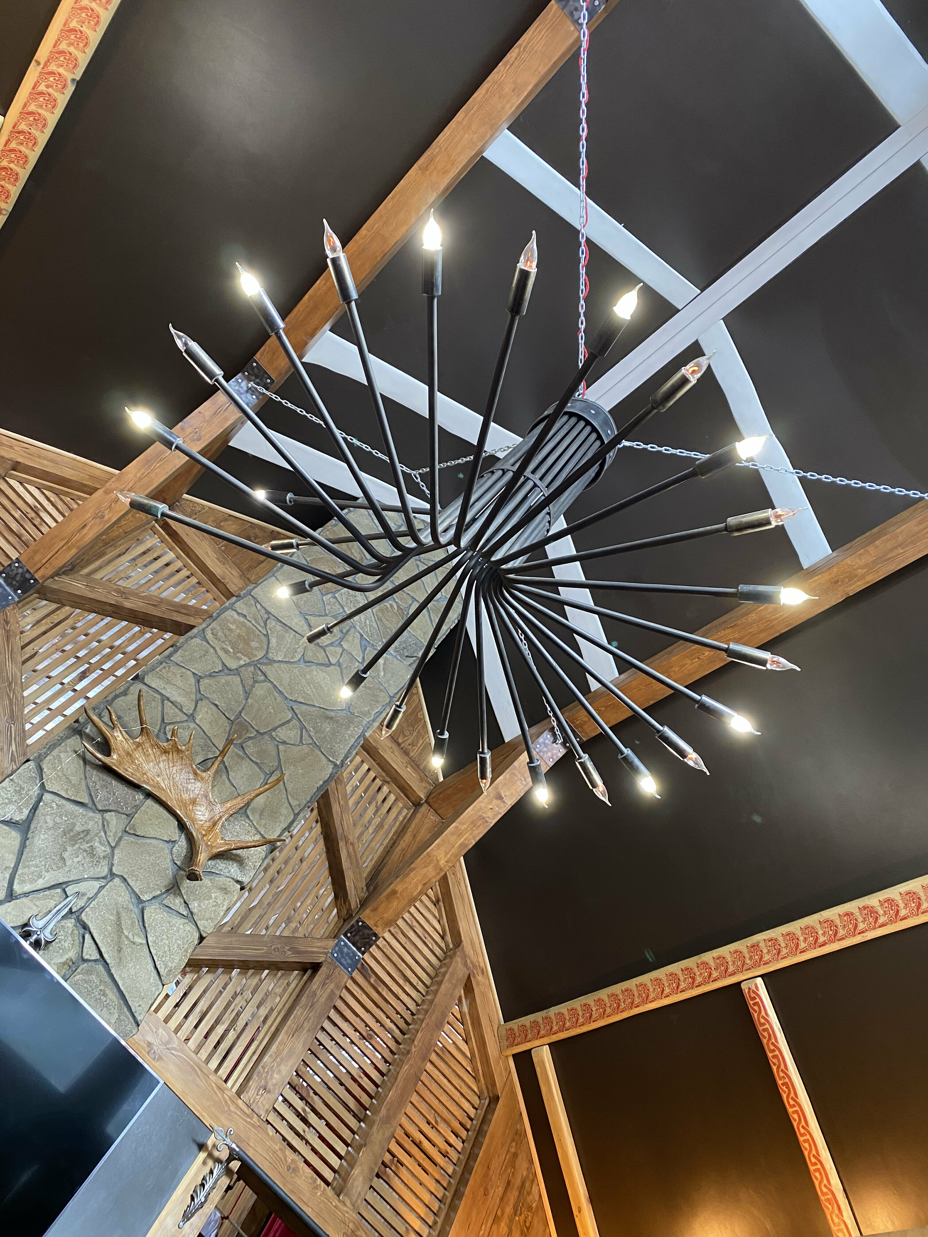 Дом Красный Викинг с камином и мангальной зоной