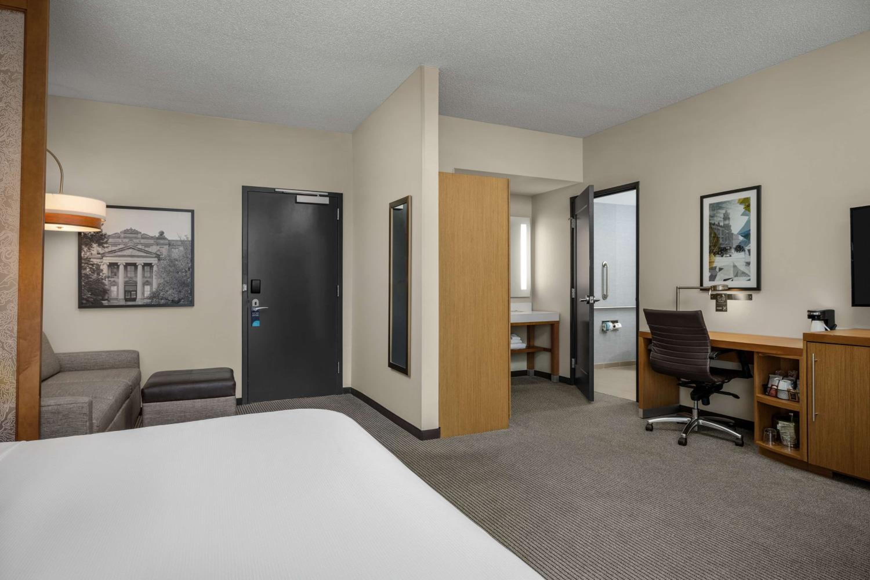 King Room with Sofa Bed and Accessible Roll-In Shower