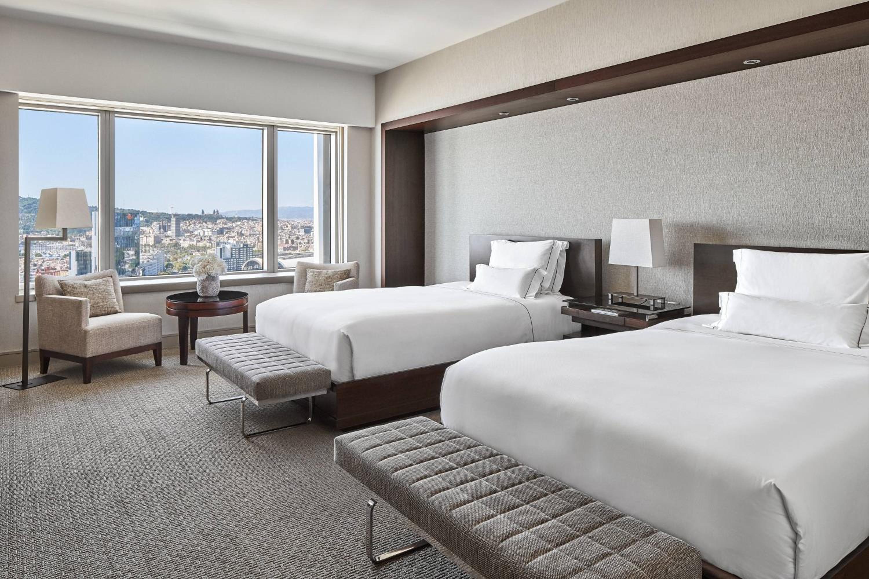 Double Room with Two Double Beds and City View